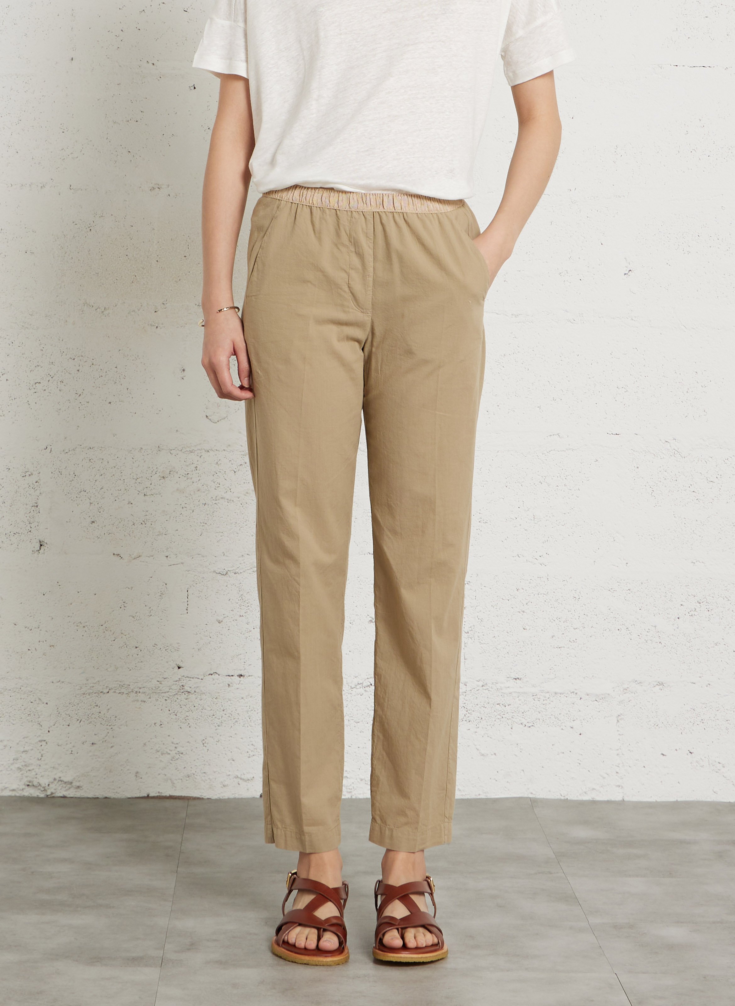 Gerade geschnittene Baumwollhose HARTFORD Mehrfarbig