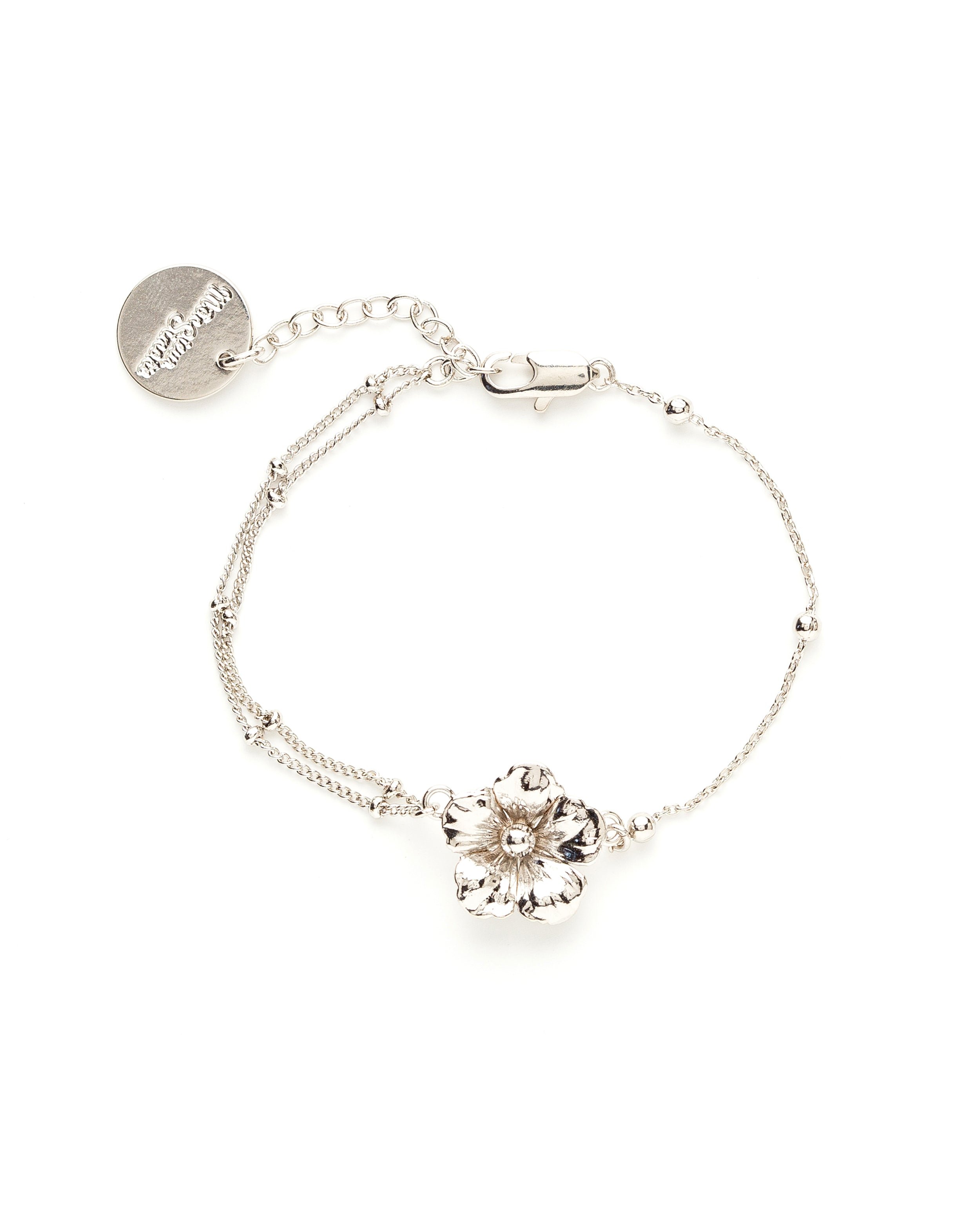 Silver plated flower bracelet MONSIEUR SIMONE Silver