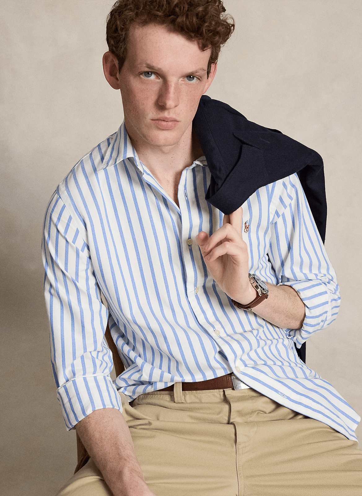 Chemise custom-fit en coton POLO RALPH LAUREN Bleu