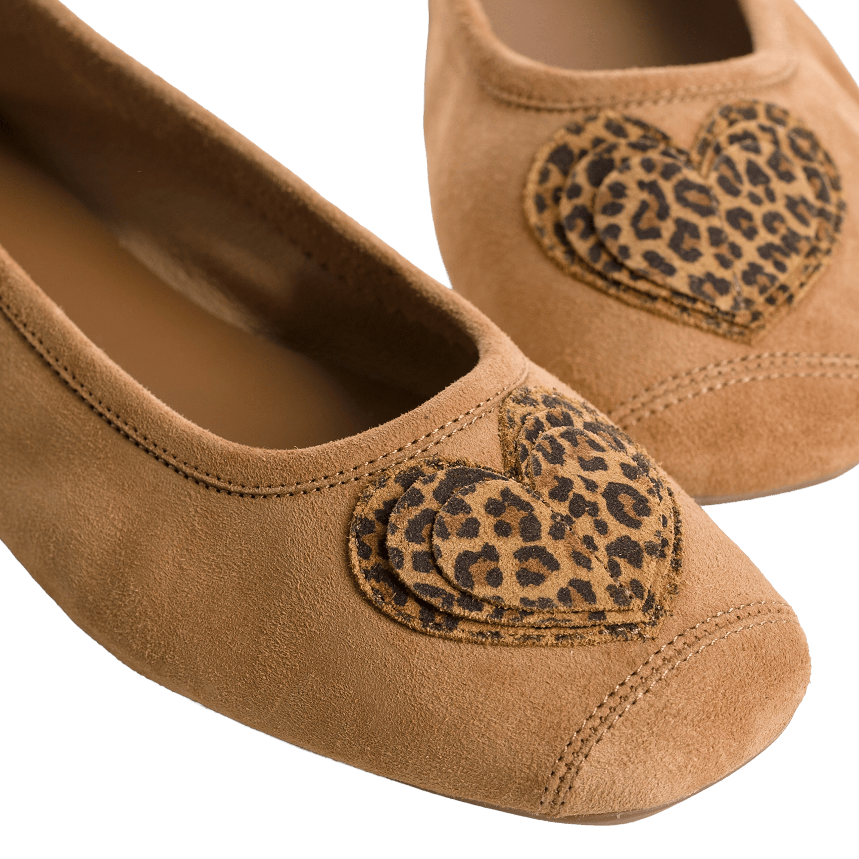 Ballerines en cuir REQINS Marron