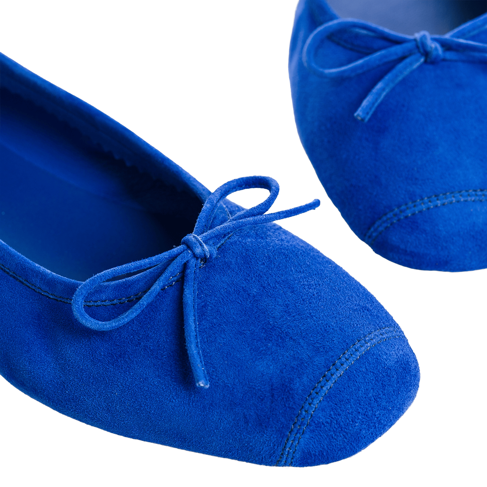 Ballerines en cuir Bleu