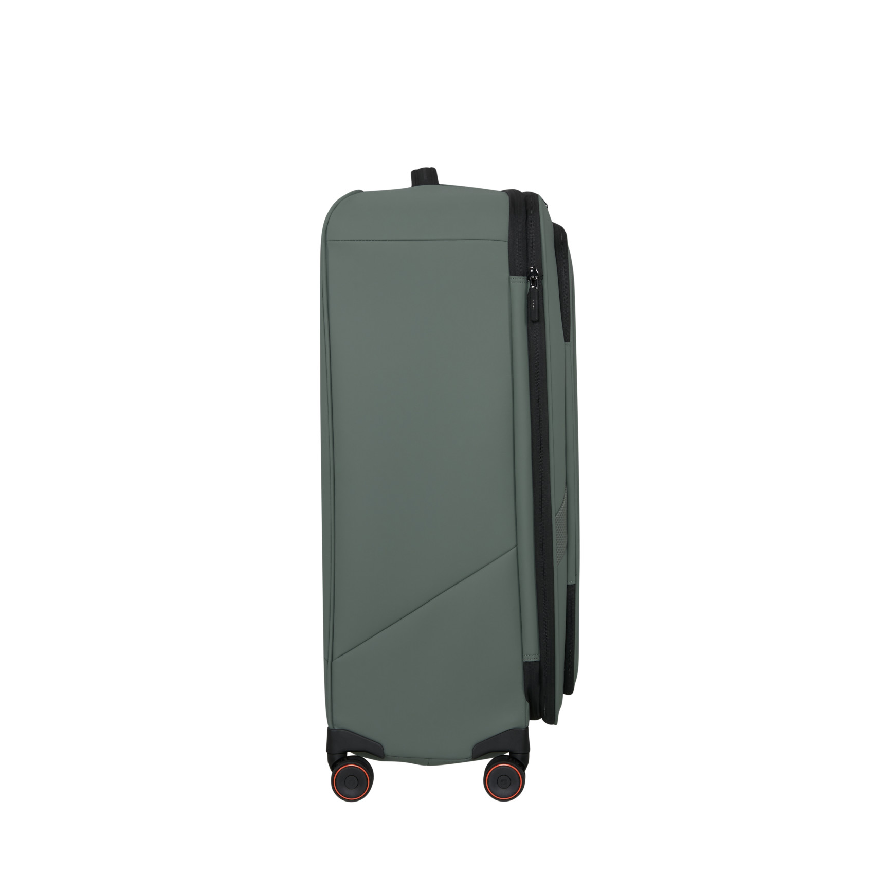 Glazed suitcase 4 wheels size L Green