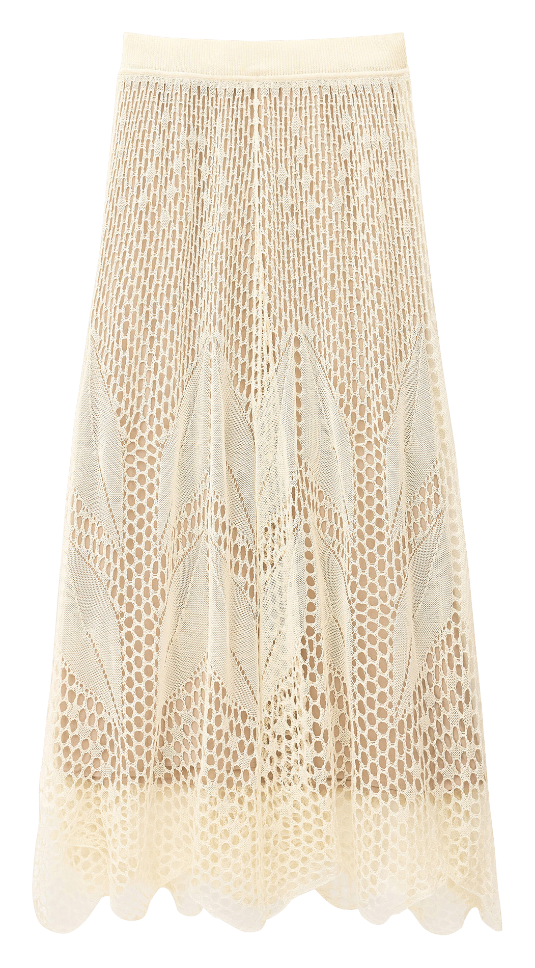 Jupe longue en coton bio BA&SH Beige