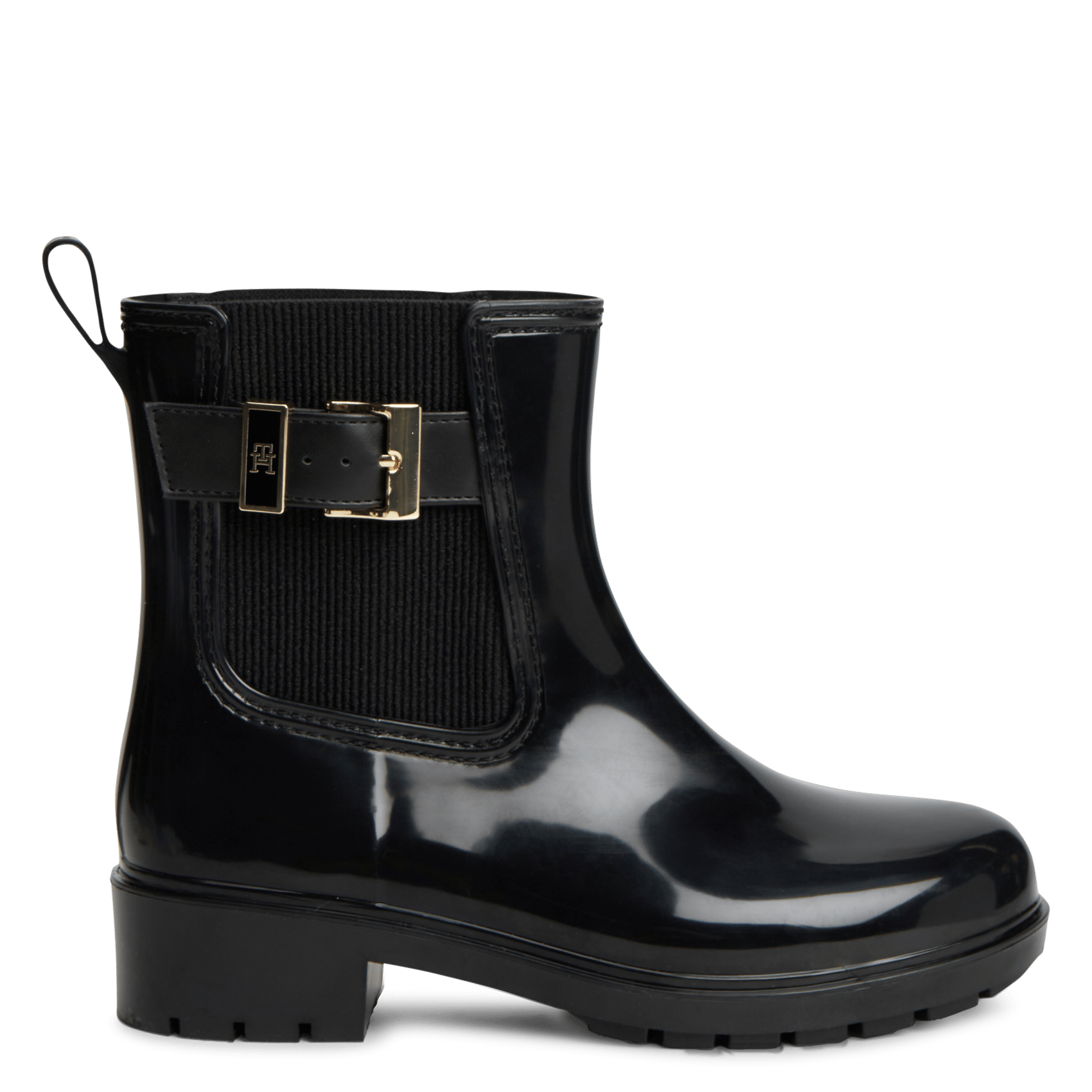 Patent leather boots TOMMY HILFIGER Black