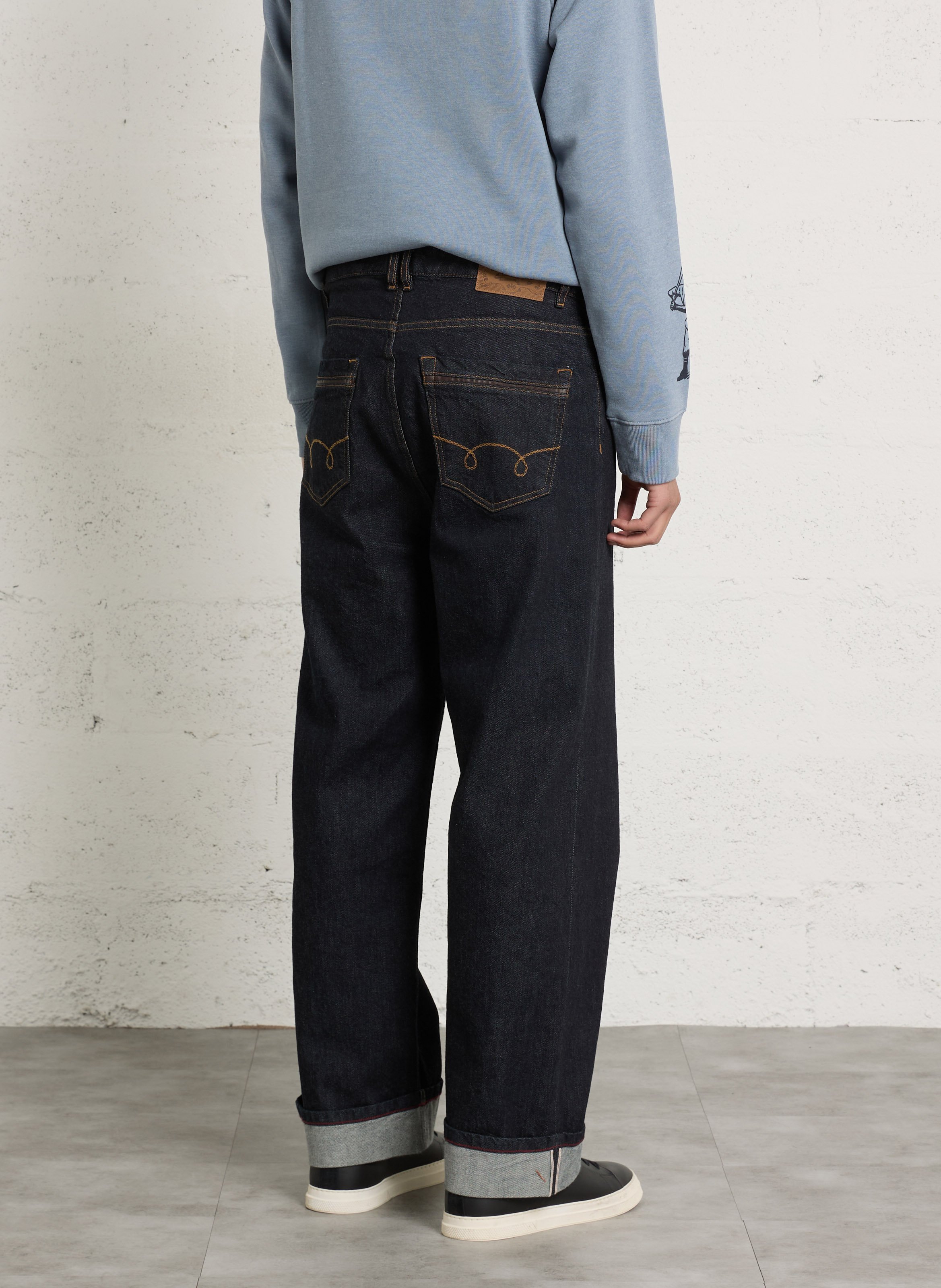 Gerade geschnittene Jeans mit Umschlag CHEVIGNON Blau