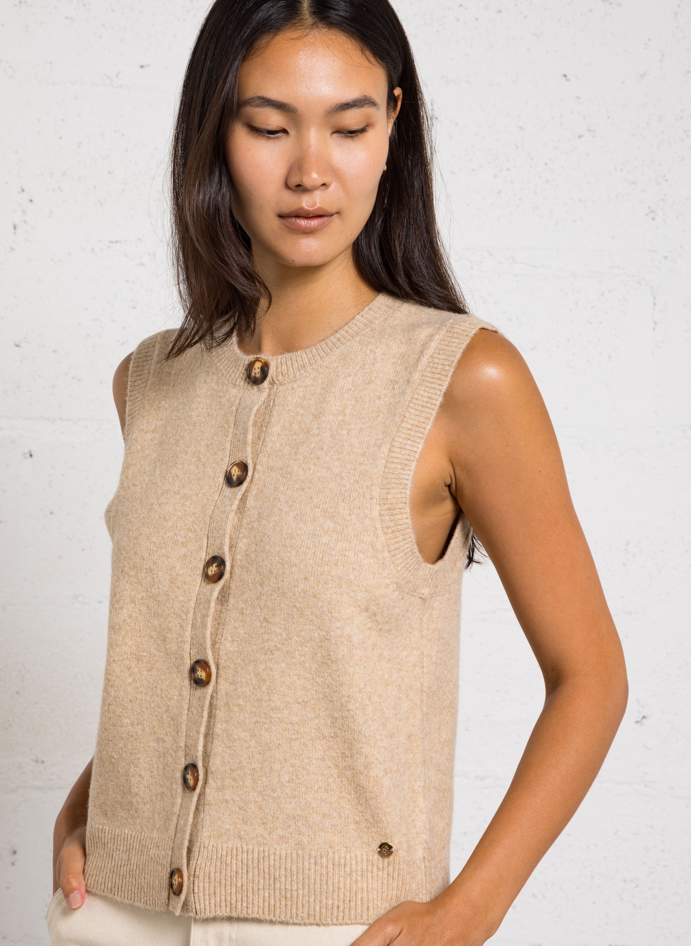 Gilet droit col rond LA PETITE ETOILE