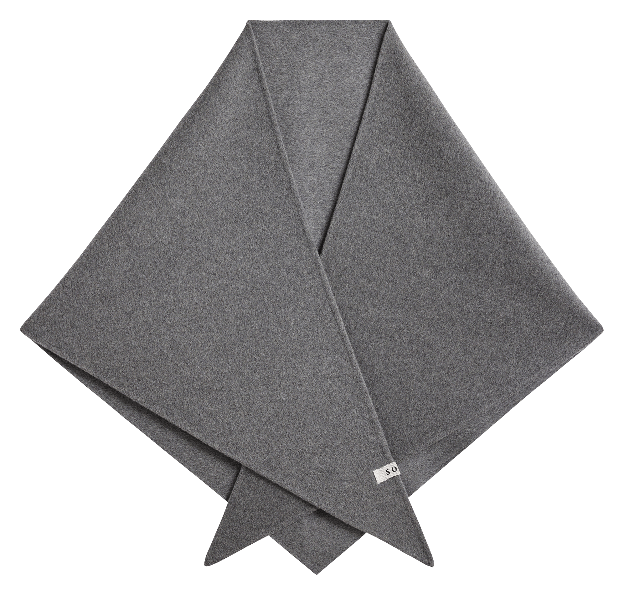 Triangle wool-blend scarf SOEUR Grey