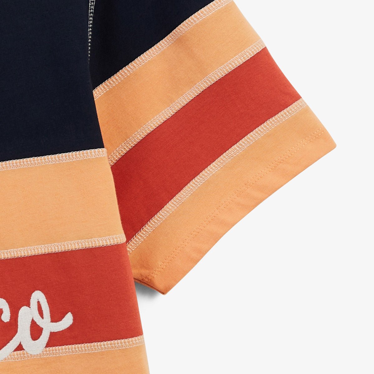 Polo manches courtes en jersey de coton coutures overlock SERGE BLANCO Bleu