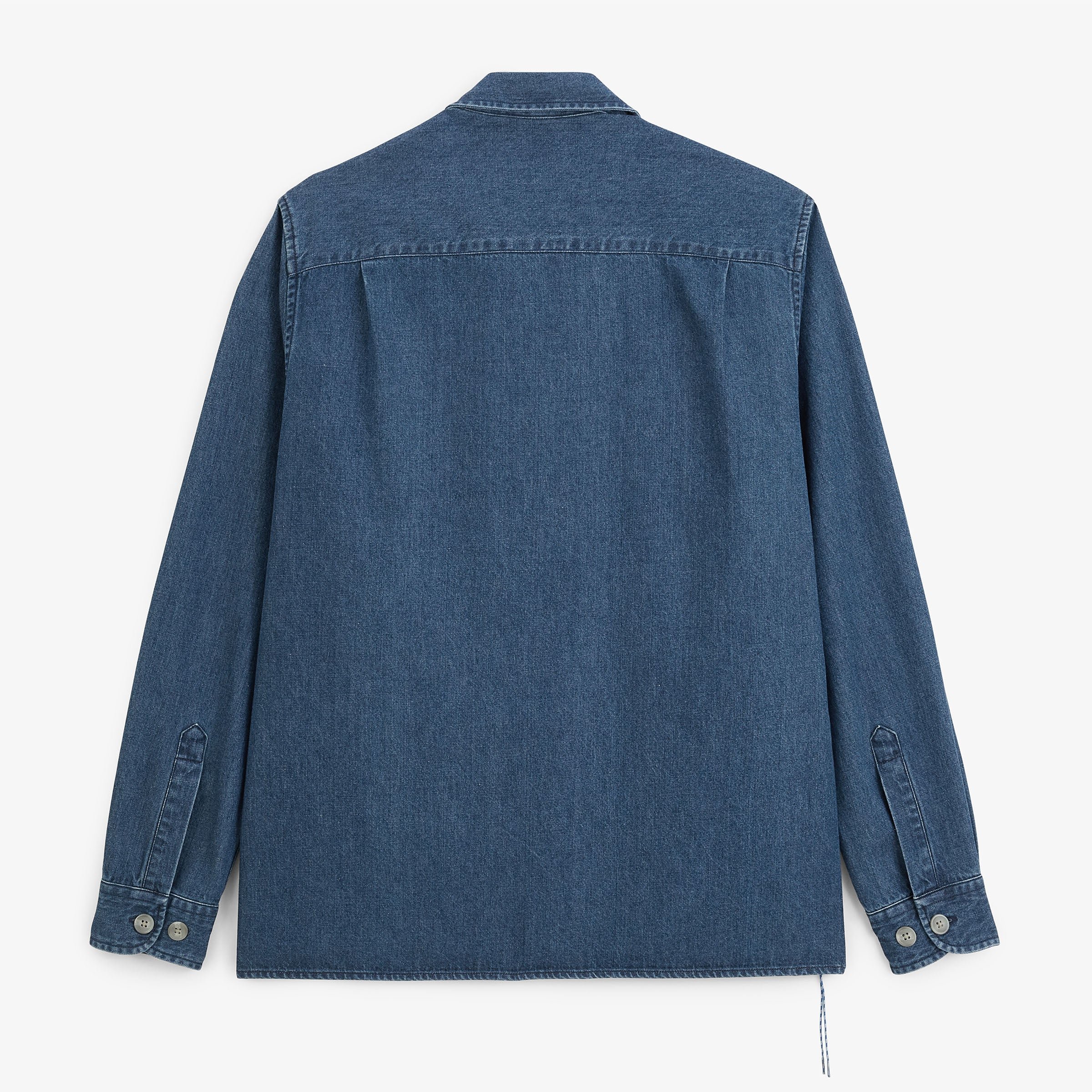 Blue zip-up denim overshirt SERGE BLANCO Blue