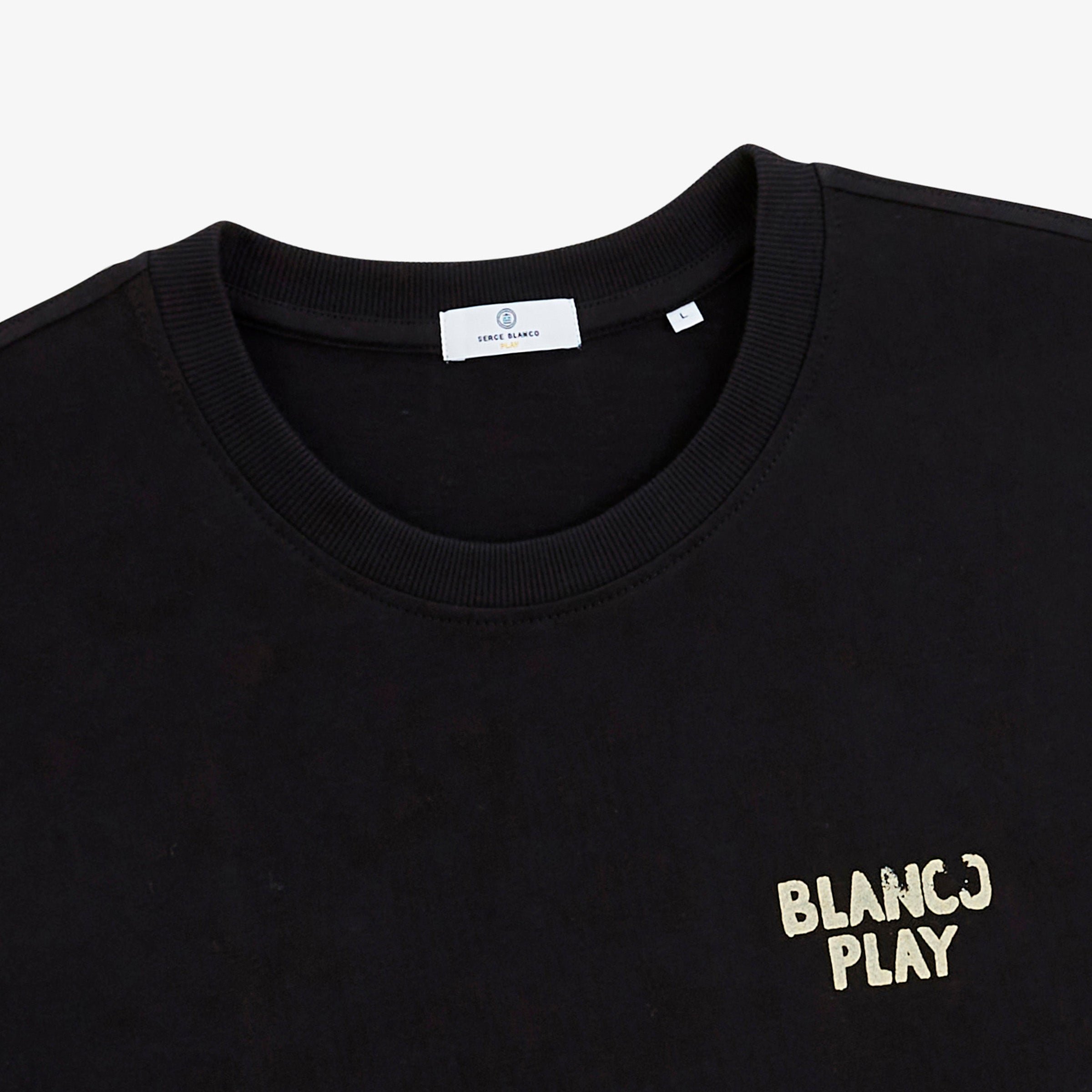 Short-sleeved oversized T-shirt with Thor Play print spice-up ya life. SERGE BLANCO Black