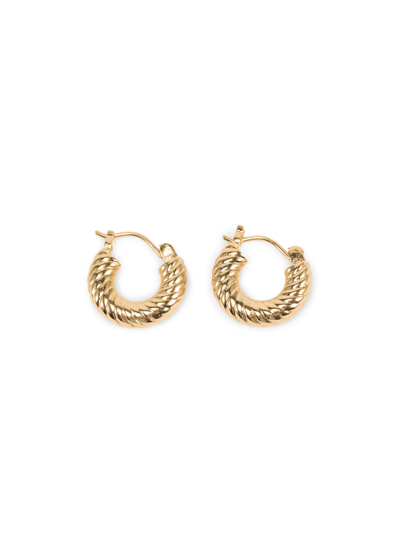 Sculpted Striped Earrings SAISON 1865 Golden