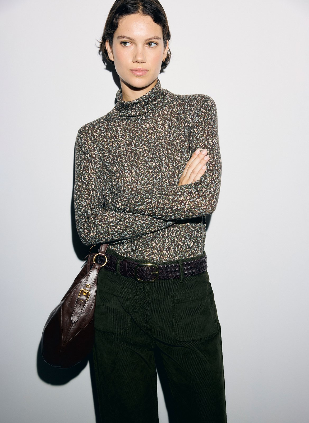 Rollkragenpullover mit Wollmuster GERARD DAREL Khaki