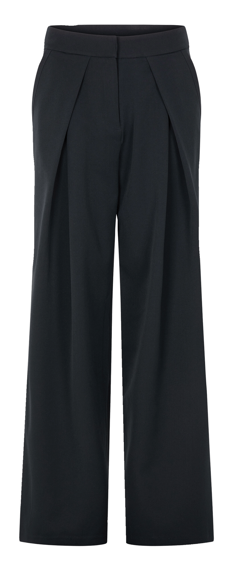 High-waisted wide-leg pleated trousers MORGAN Blue