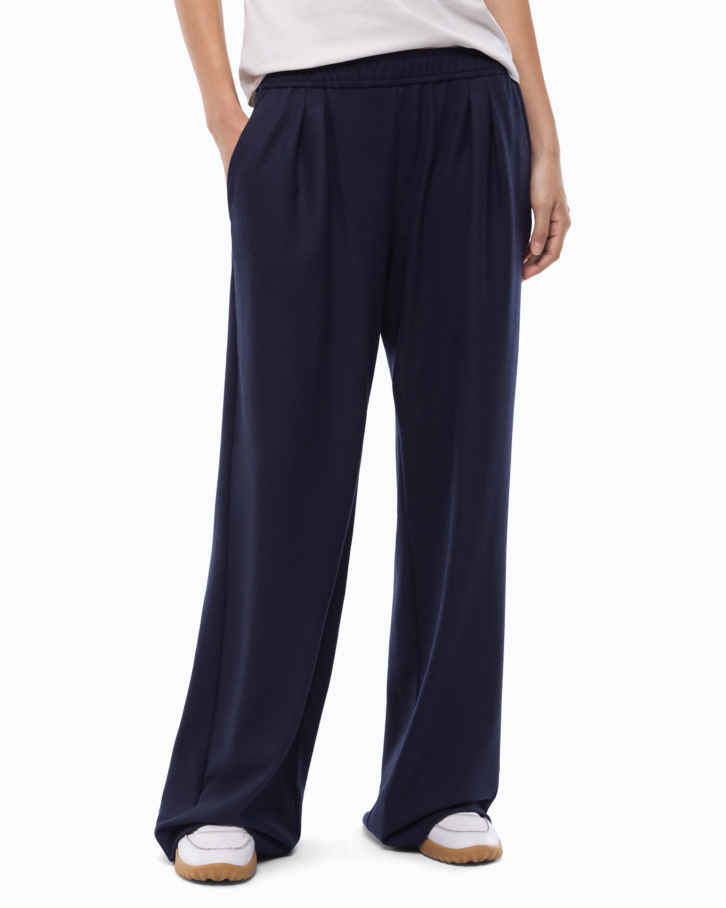 Stretch wool-blend flared trousers PINKO Blue
