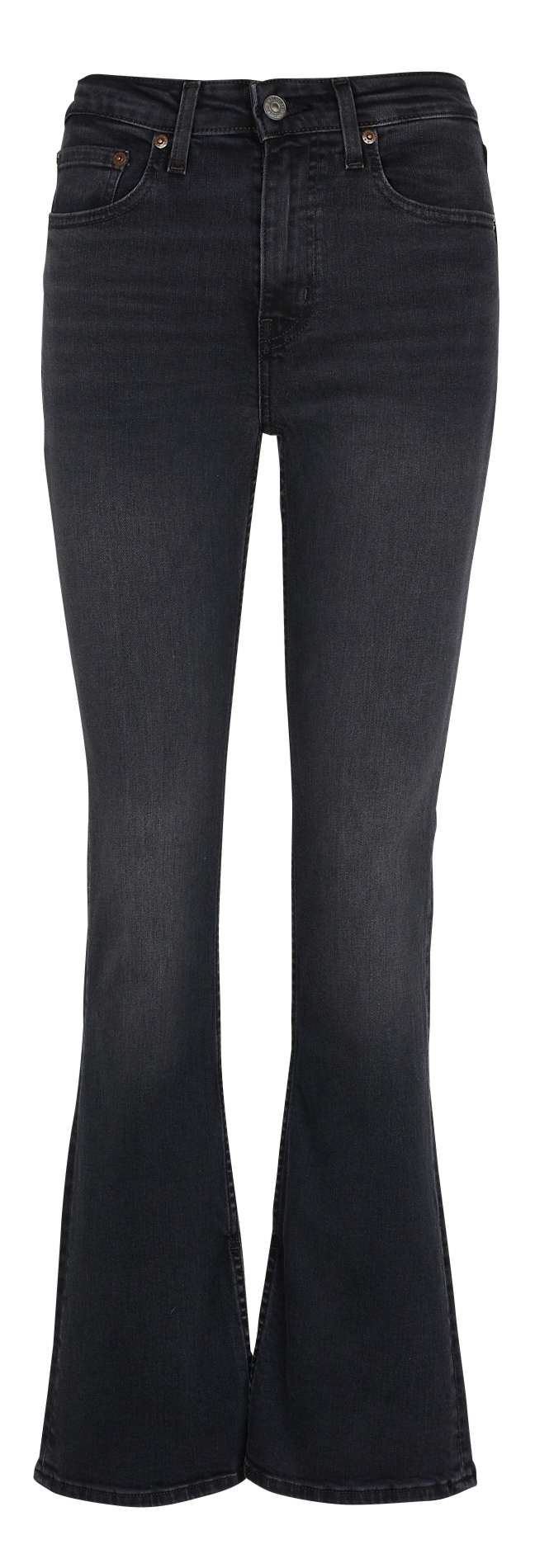 High Waist Bootcut Jeans aus Baumwoll-Mix LEVI'S Schwarz