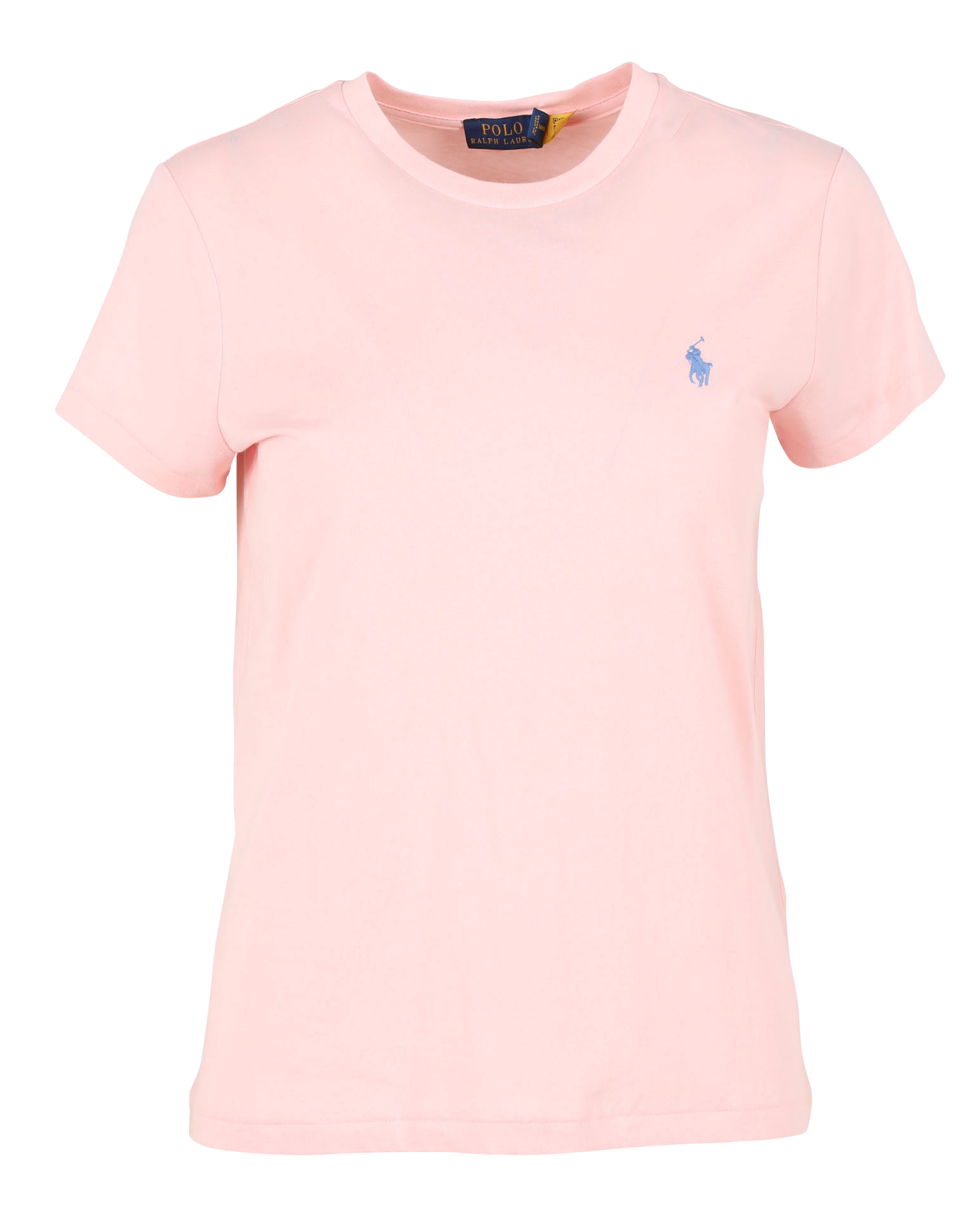 Tee-shirt col rond brodé en coton POLO RALPH LAUREN Rose