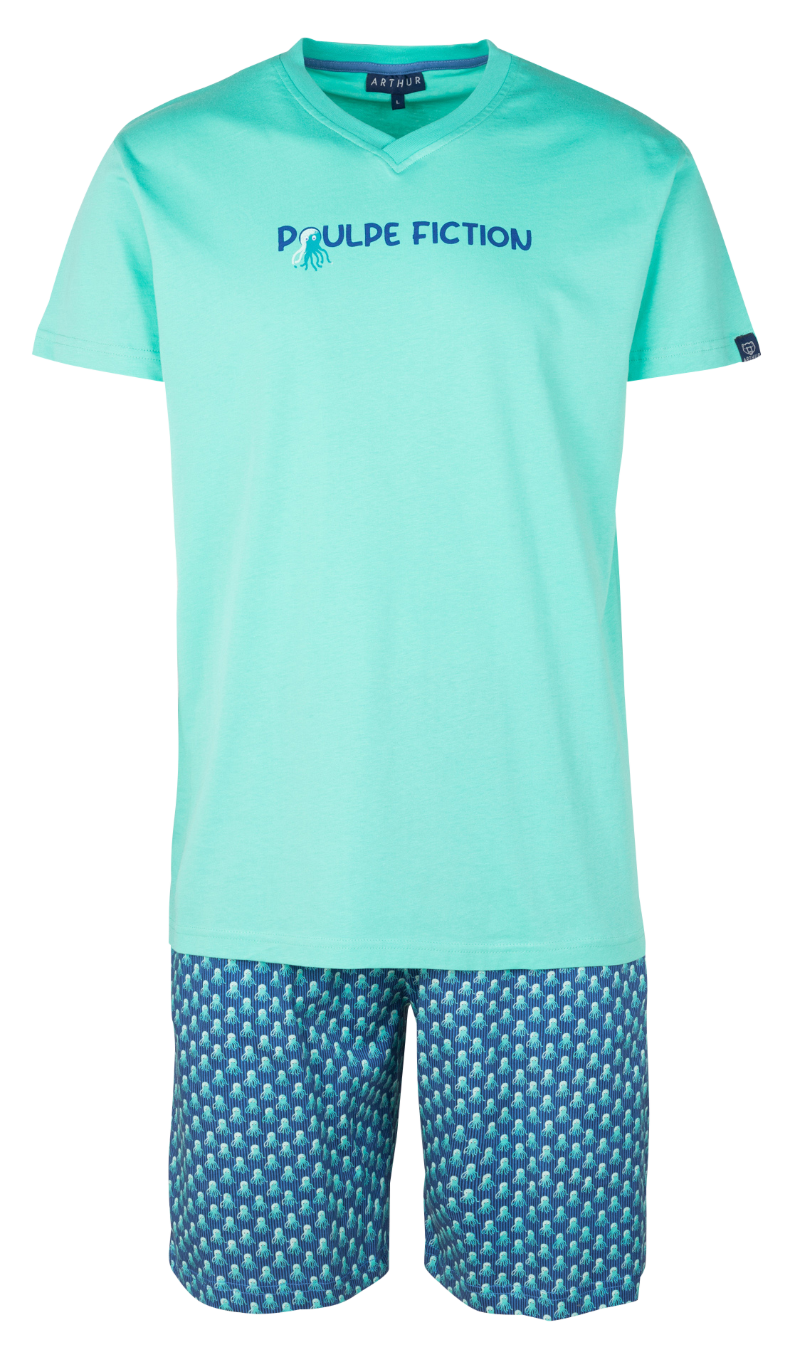 Organic Cotton Pajama Shorts Emeraude Arthur Men Place des Tendances