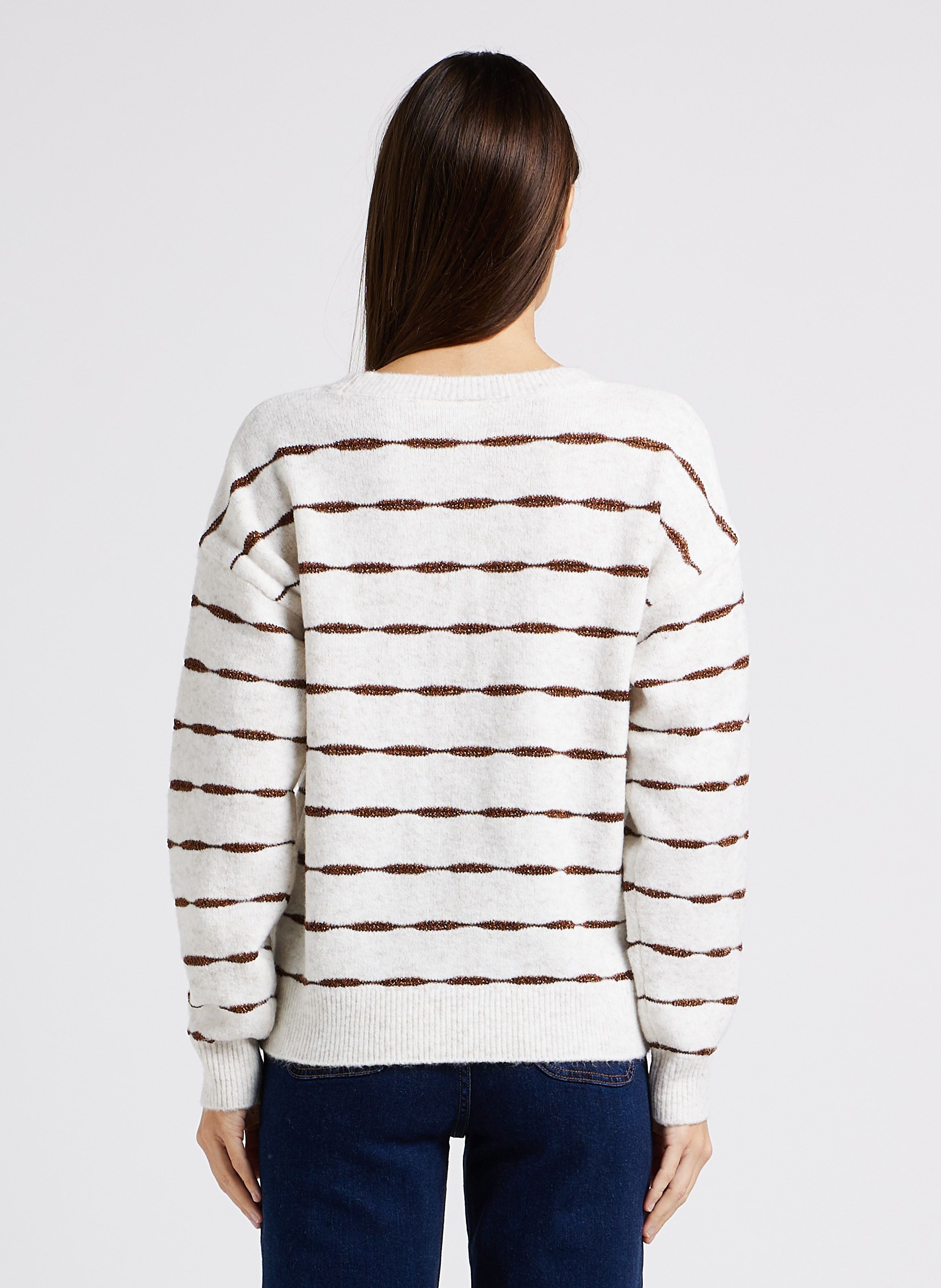 Striped deals boatneck sweater