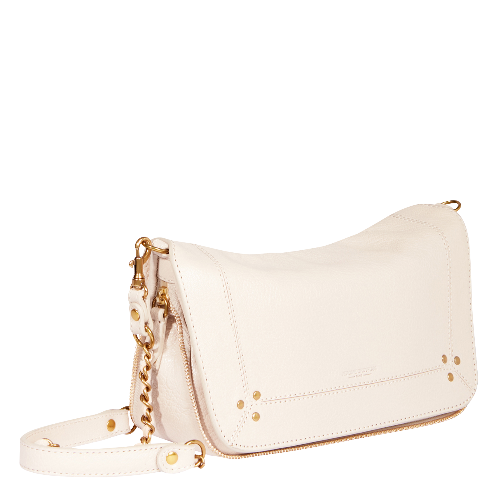 Leather shoulder bag JEROME DREYFUSS Beige