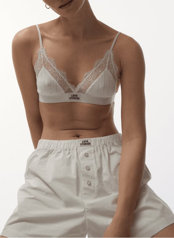 Reggiseno Sportivo A Triangolo Off White Love Stories Donna L2441005 180 OFF WHITE Place des Tendances Italia