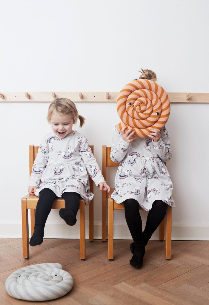 Cotton and polyester cushion OYOY LIVING DESIGN Blue