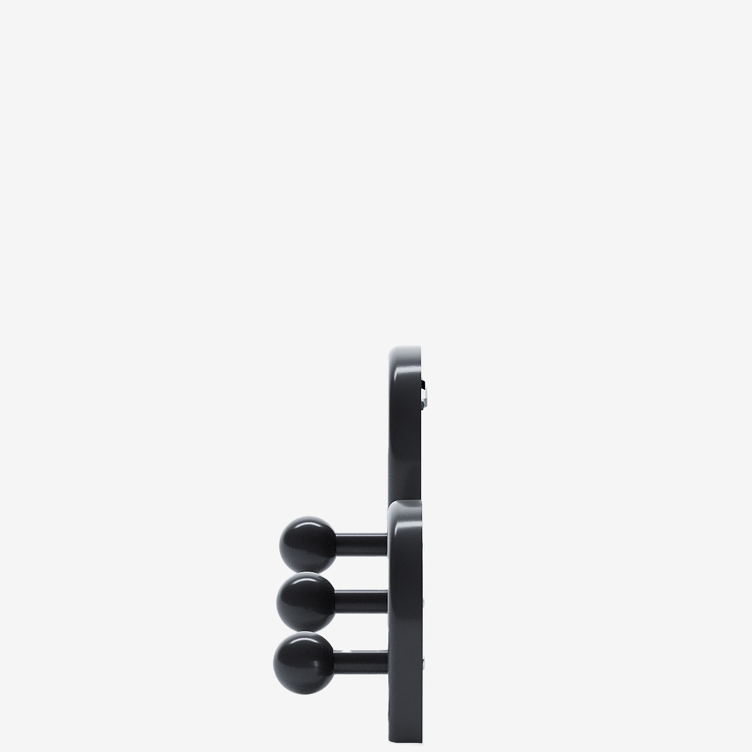Three-hook metal coat hanger POTIRON PARIS Black