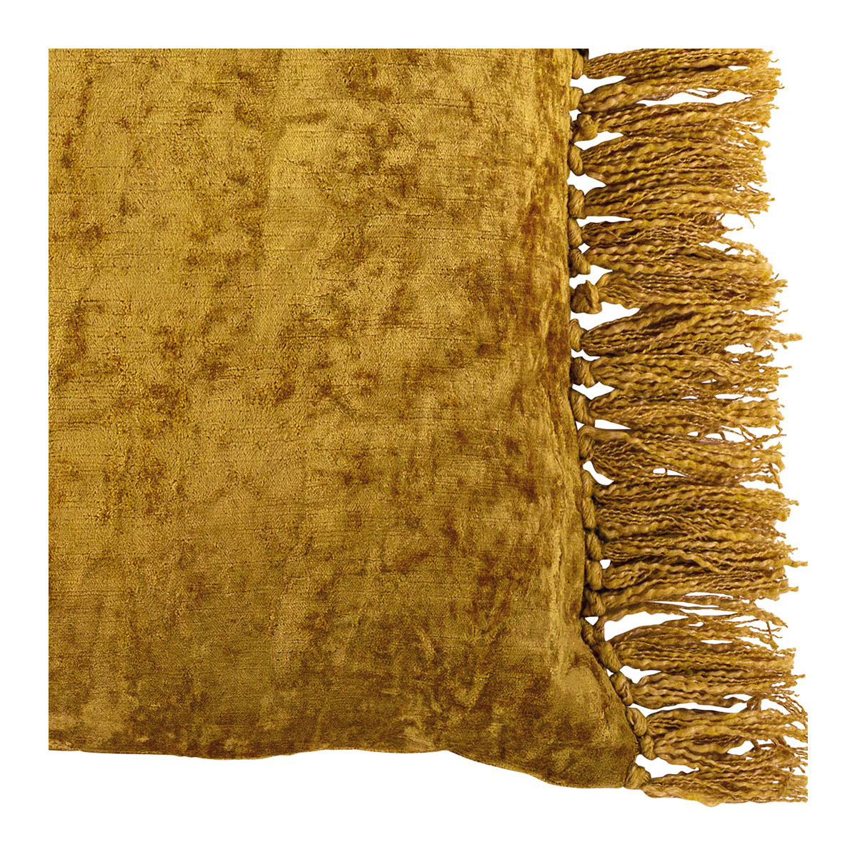 Iridescent velvet cushion cover BLANC D'IVOIRE Yellow