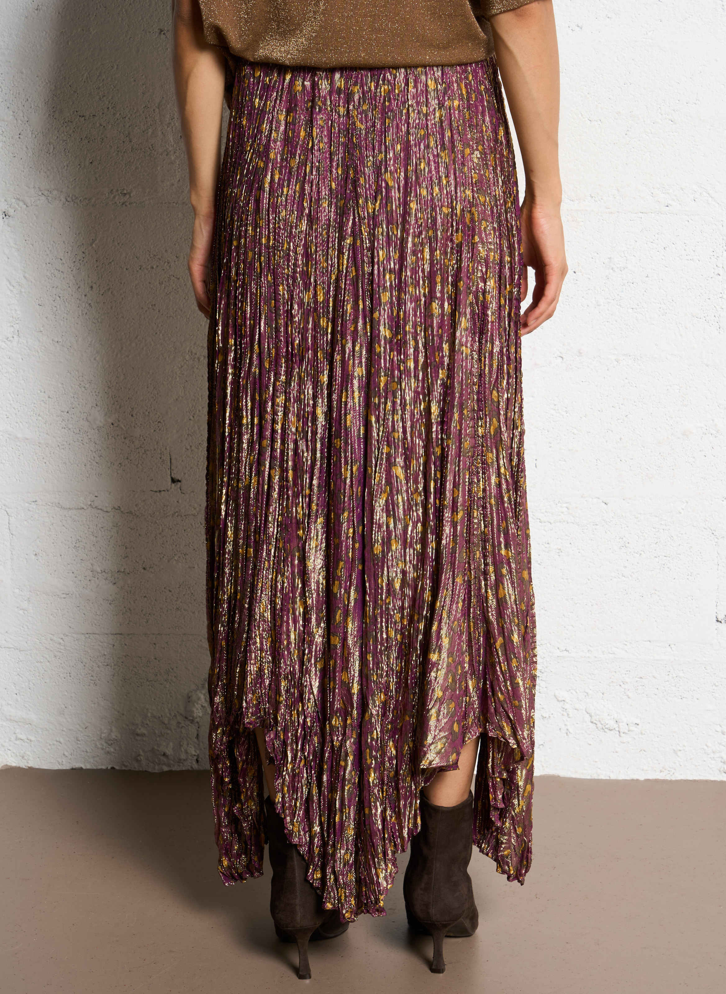 Jupe midi imprimée MES DEMOISELLES Violet