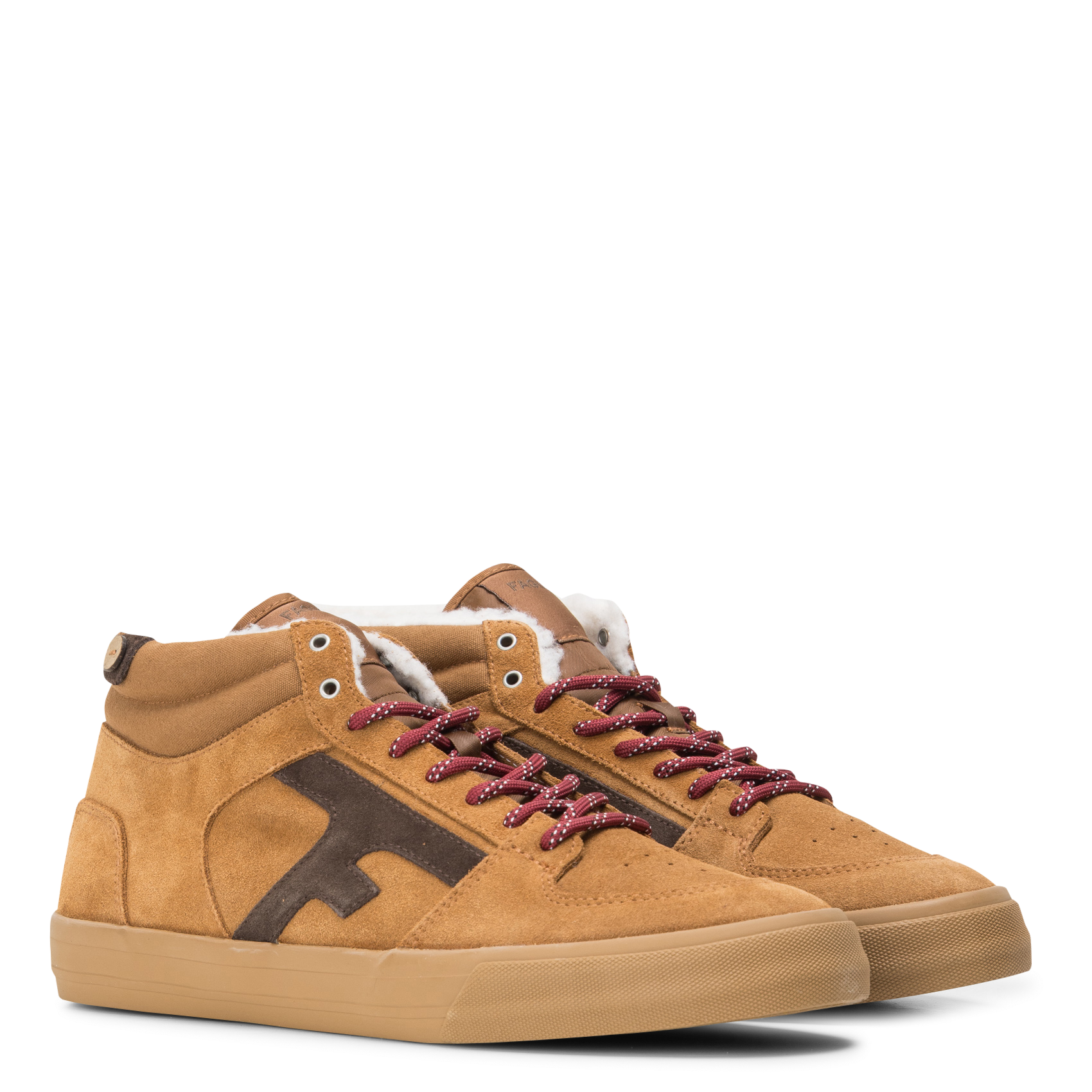 Hoge, suède sneakers FAGUO Bruin