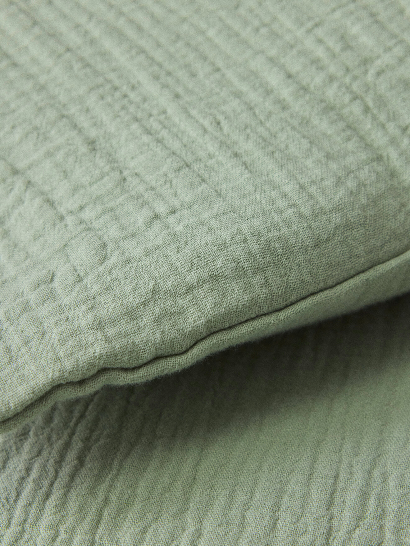 “Waffled” cotton gauze comforter cover CYRILLUS Green