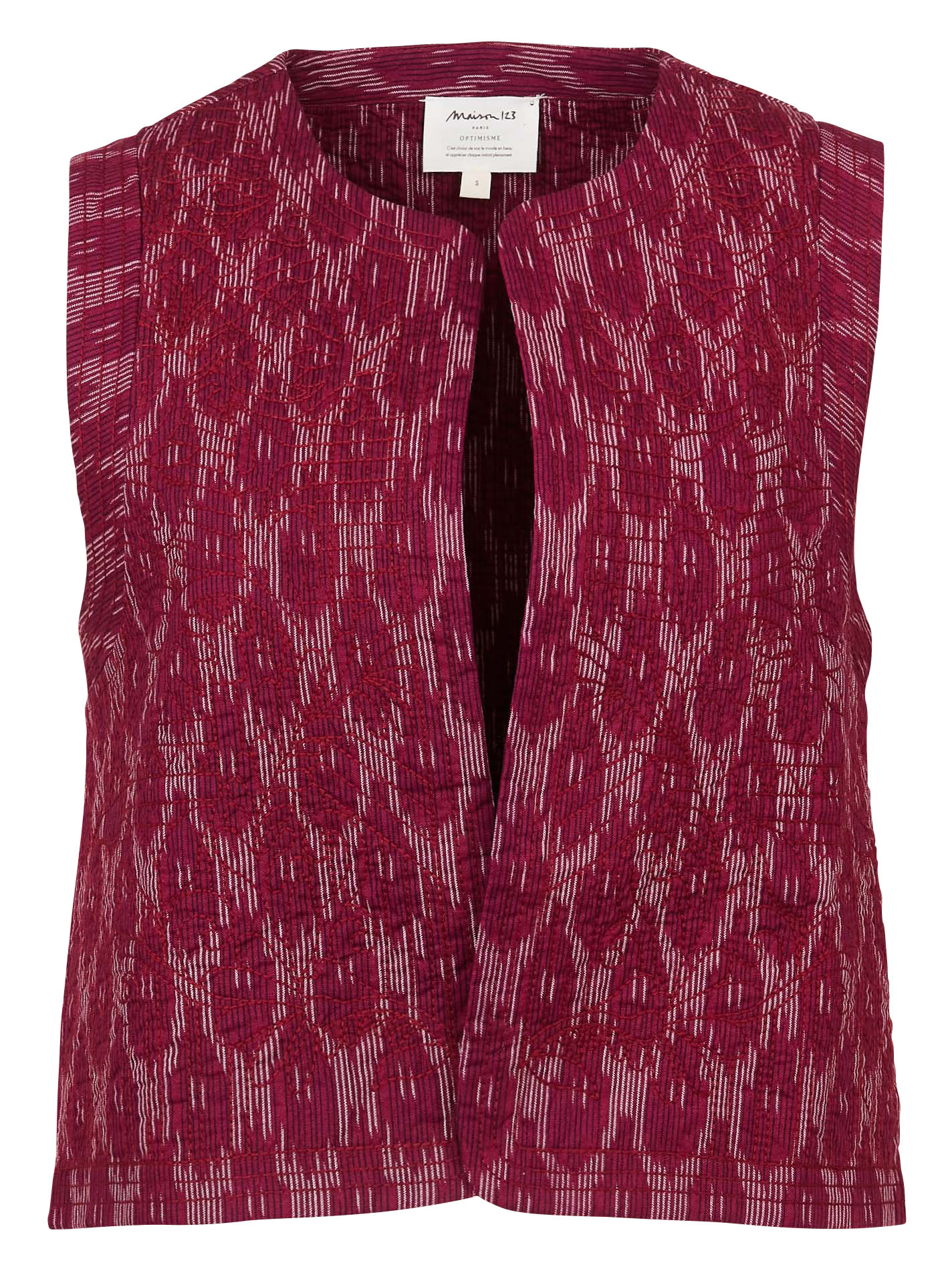 Veste col rond en coton MAISON 123 Violet