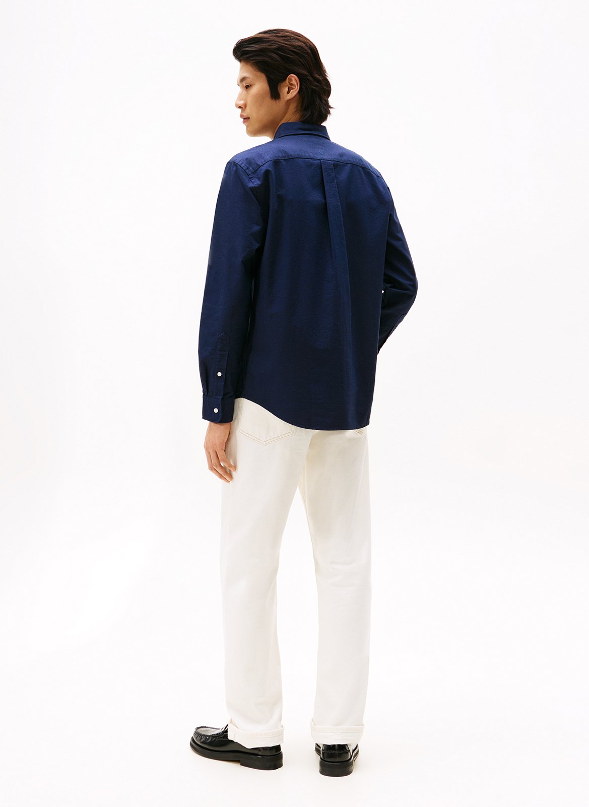 Hemd mit Button-down-Kragen aus Bio-Baumwoll-Mix TOMMY HILFIGER Blau