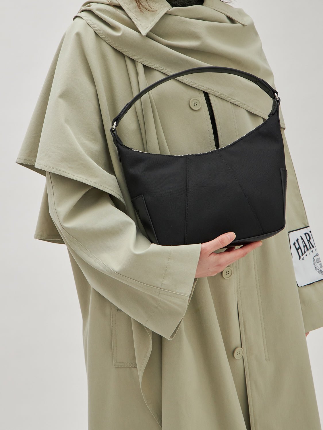 Small nylon hobo bag VANESSA WU Black