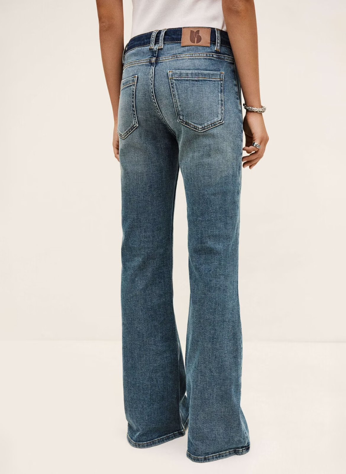 Jean flare en coton mélangé BA&SH Bleu