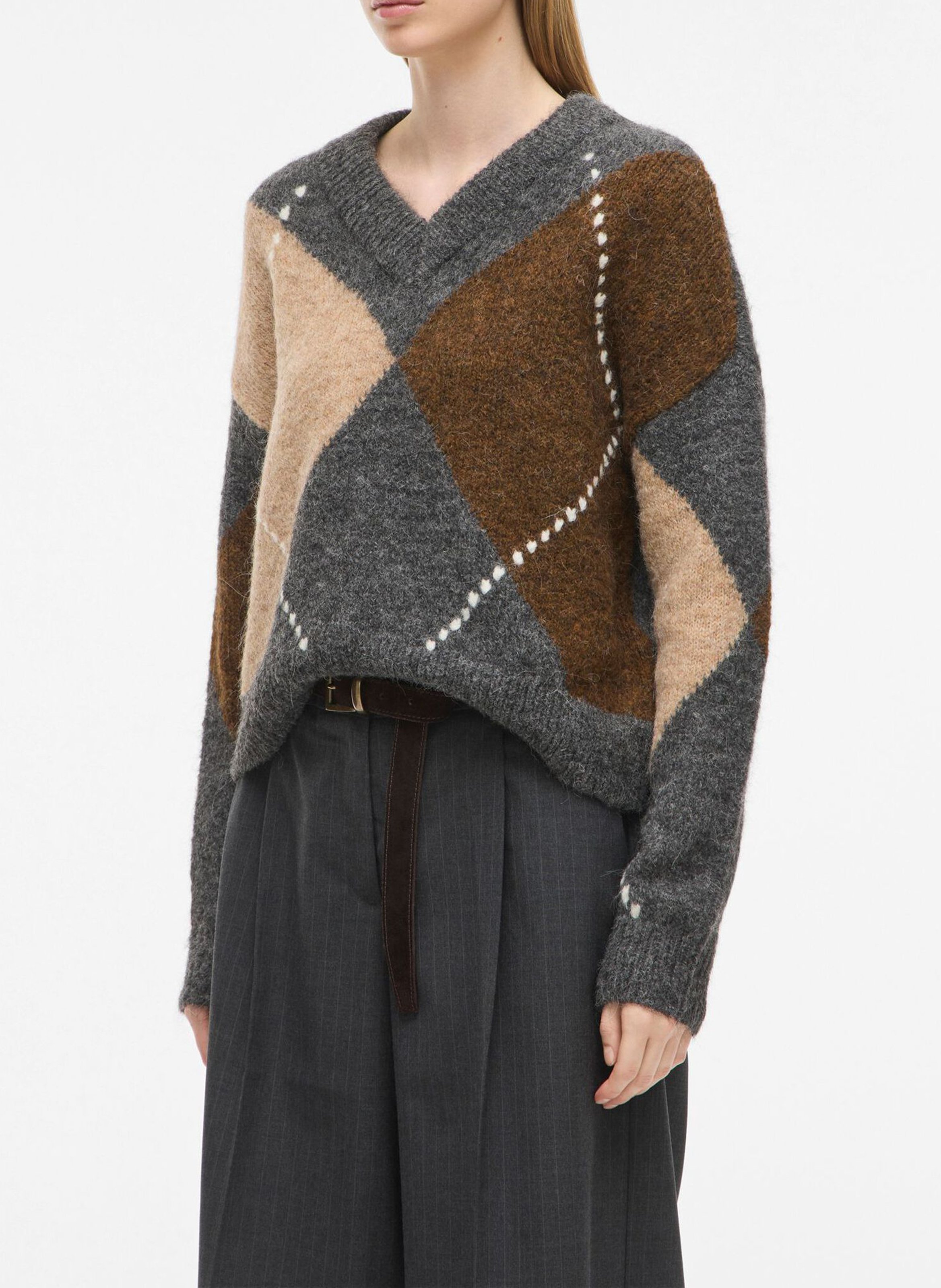 Trui met opstaande kraag ROUGE EDIT Grijs