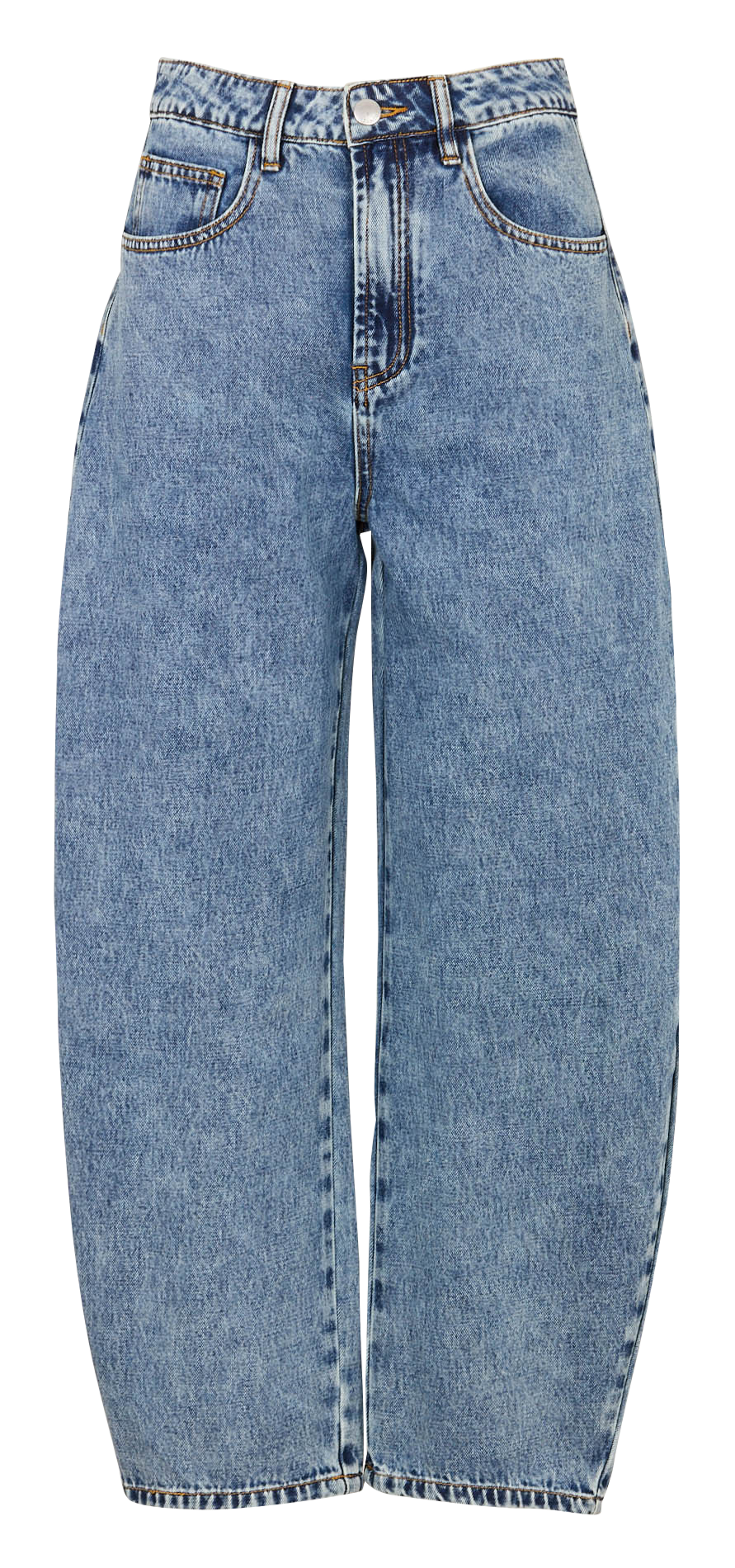 Weit geschnittene Jeans - aus Baumwolle Blau