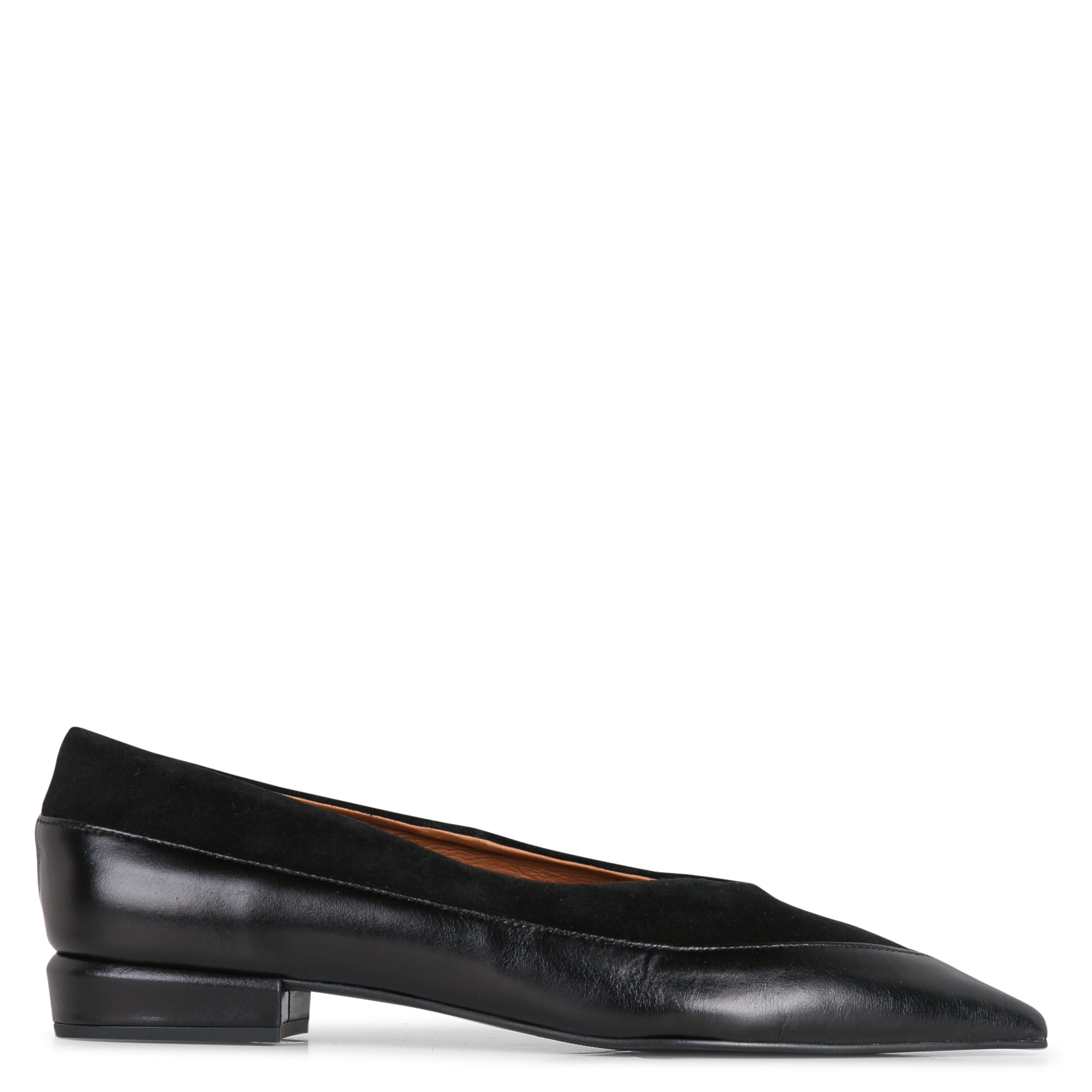 Leather ballet pumps ANGEL ALARCON Black
