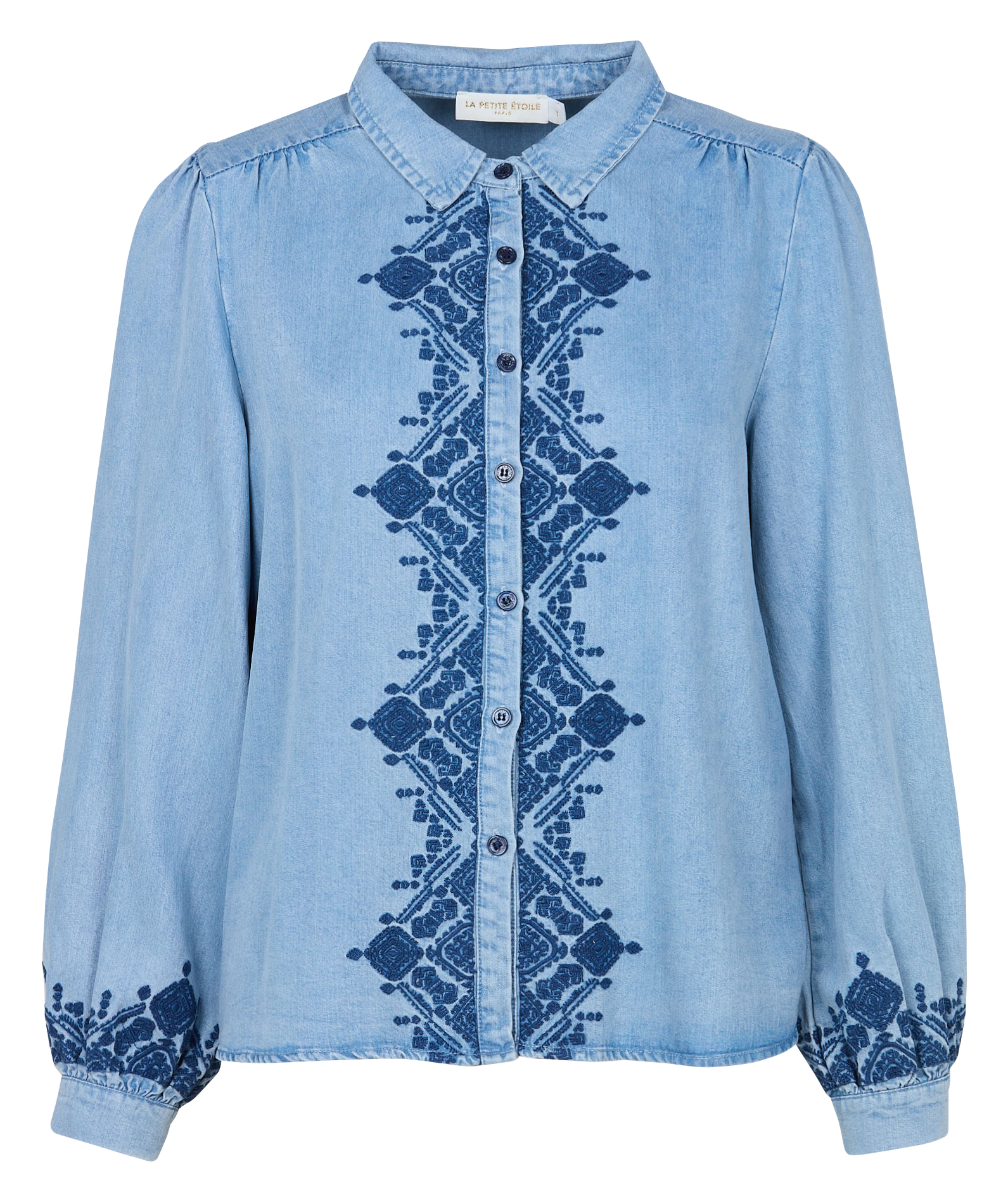 Chemise brodée ample col classique  LA PETITE ETOILE Jean Stone