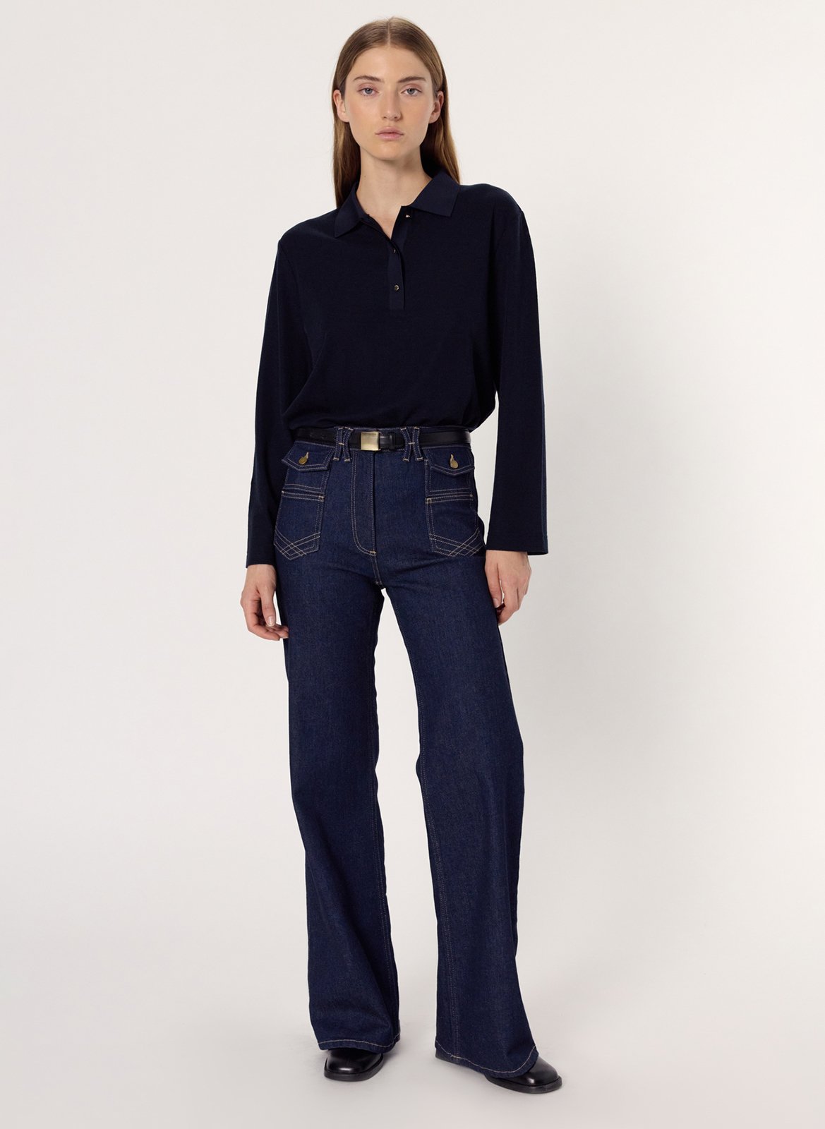 Ausgestellte Jeans mit hohem Bund Blau GERARD DAREL