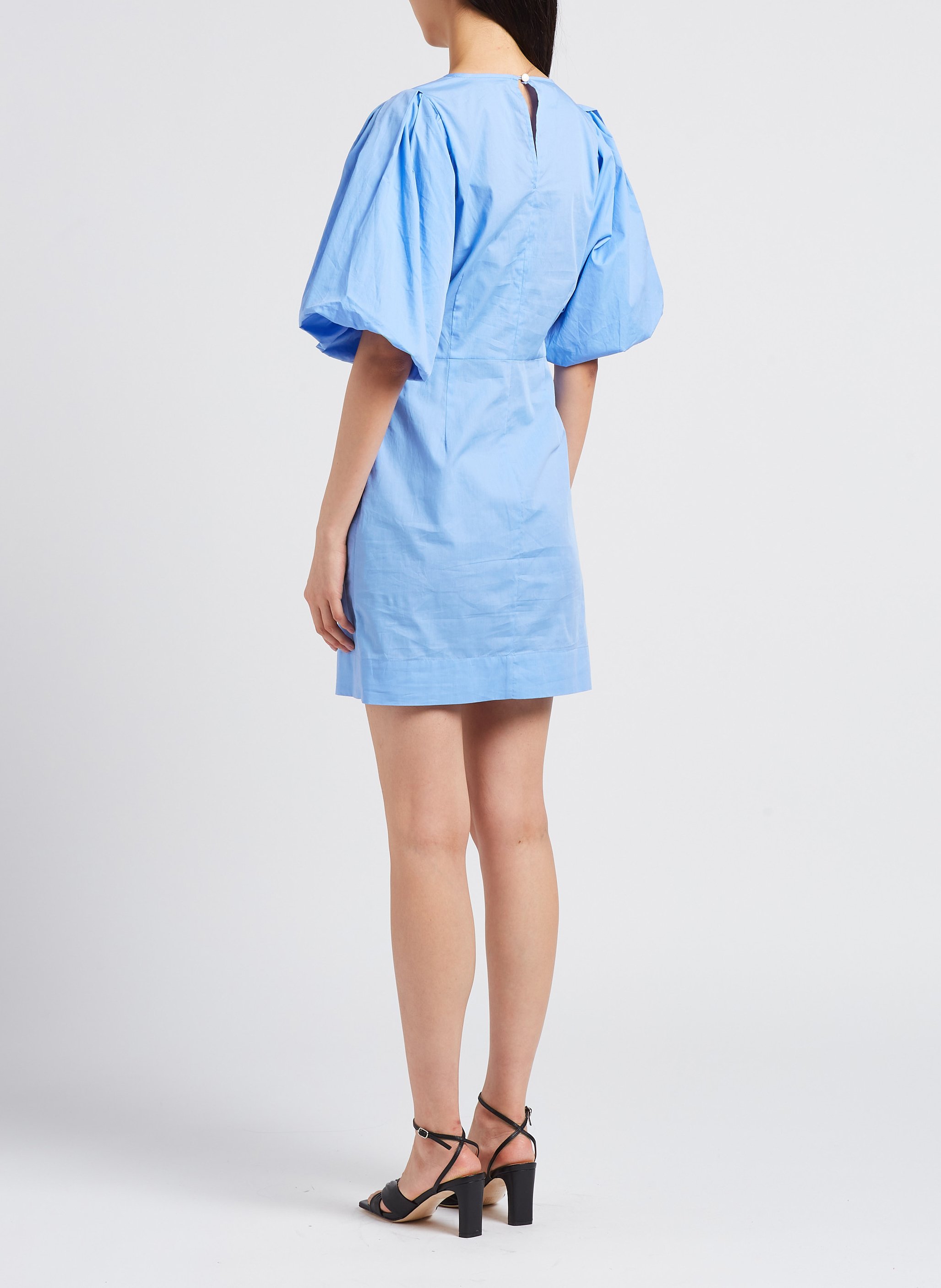 Robe courte cintré en coton  SECOND FEMALE Bleu