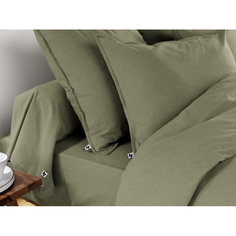 "Candice" fitted sheet all sizes cotton flannel. L'EFFET PAPILLON Multicolored