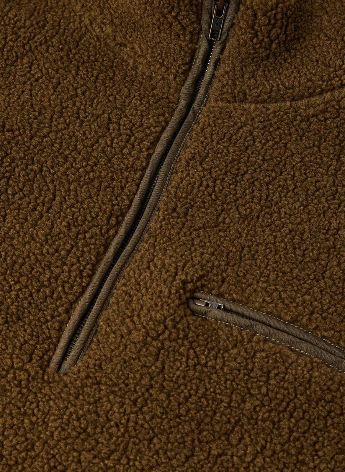 Oversized sweatshirt in sherpa fabric SOEUR Kaki