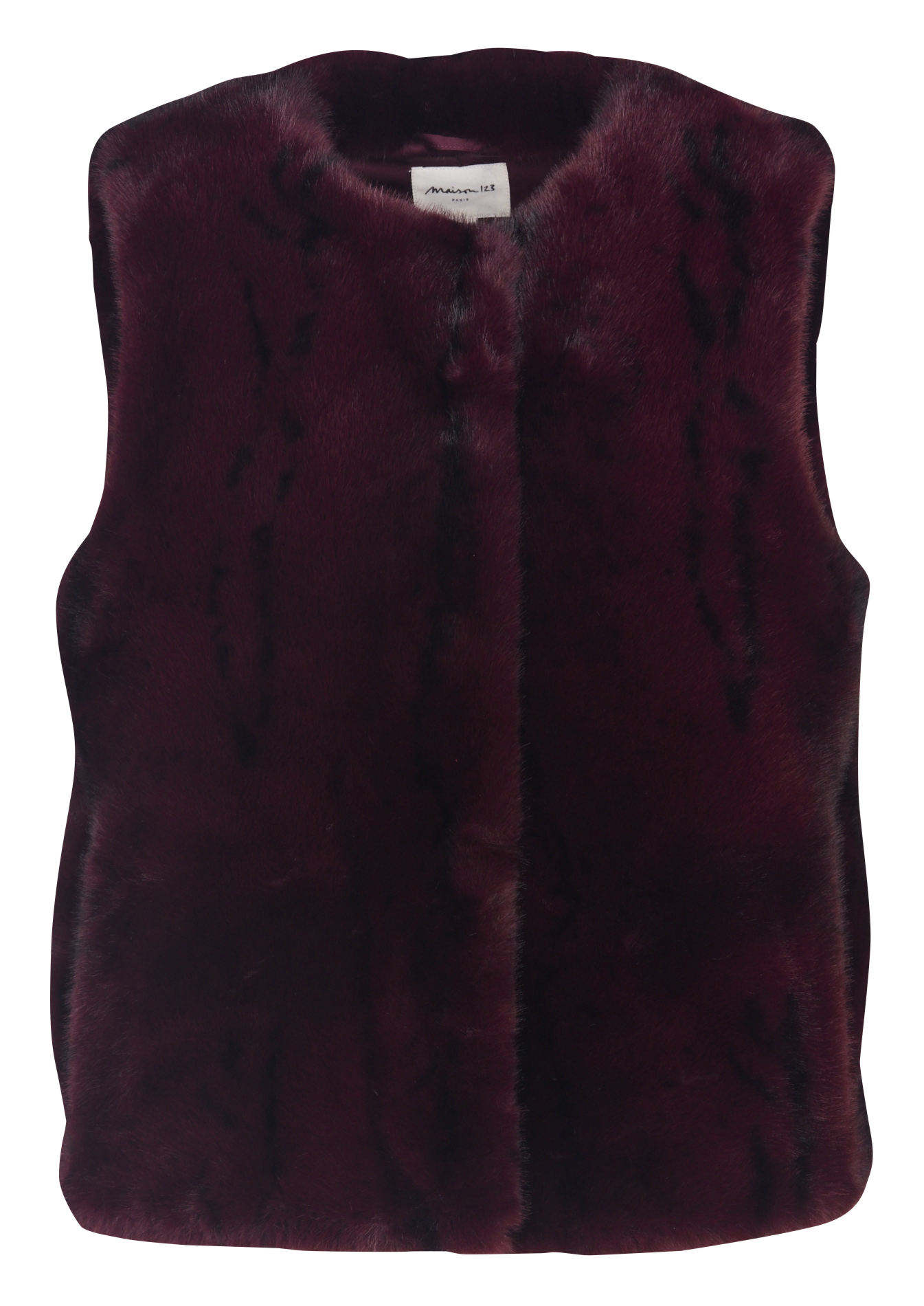 Gilet en fourrure synthétique MAISON 123 Rouge
