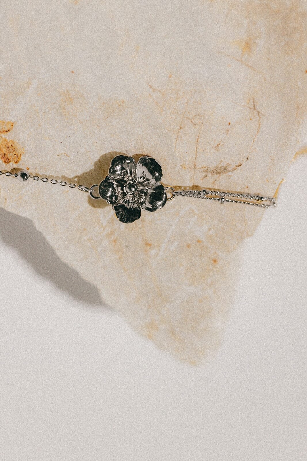 Silver plated flower bracelet MONSIEUR SIMONE Silver