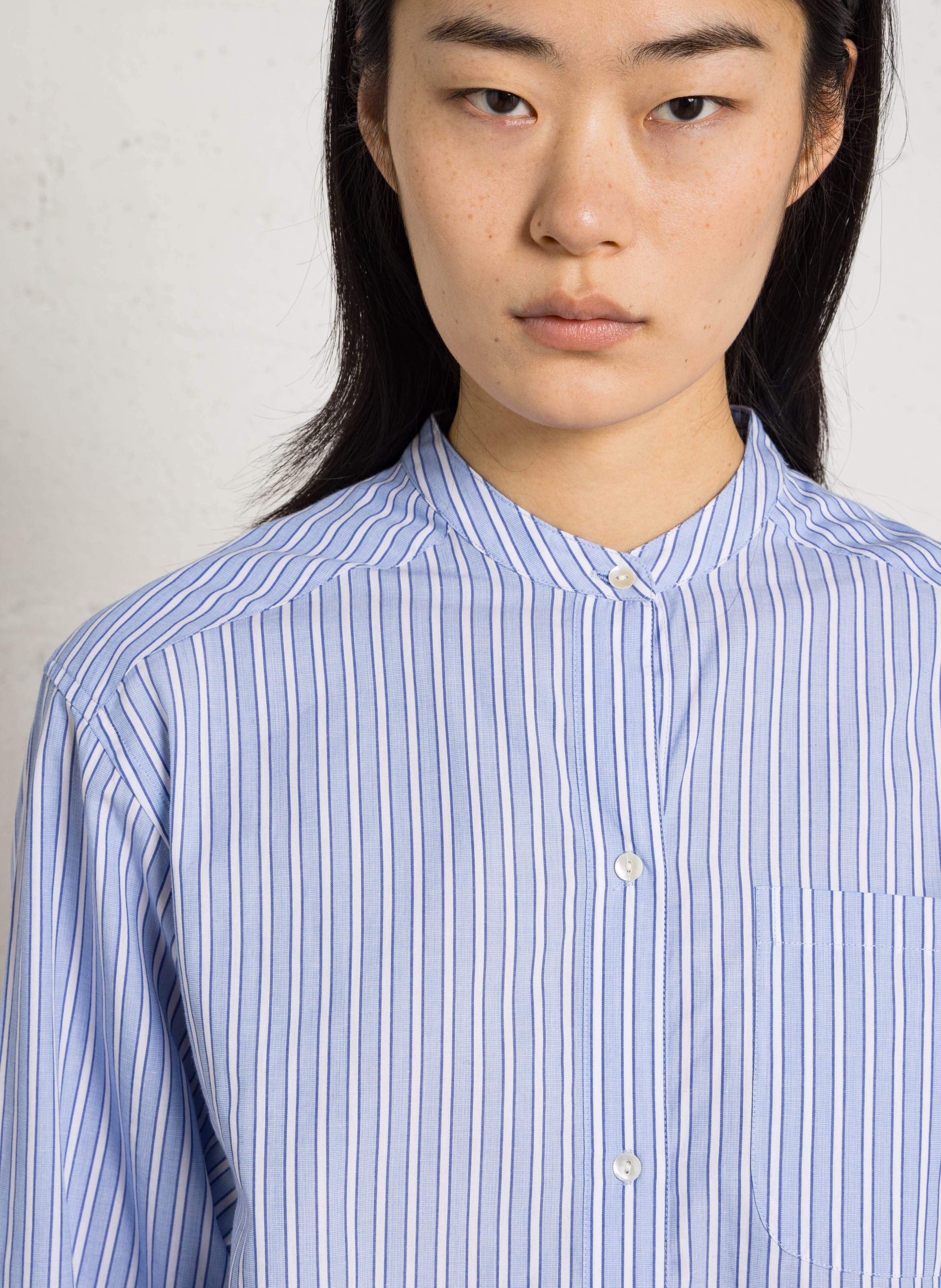 Chemise col classique en coton BELLA JONES Bleu