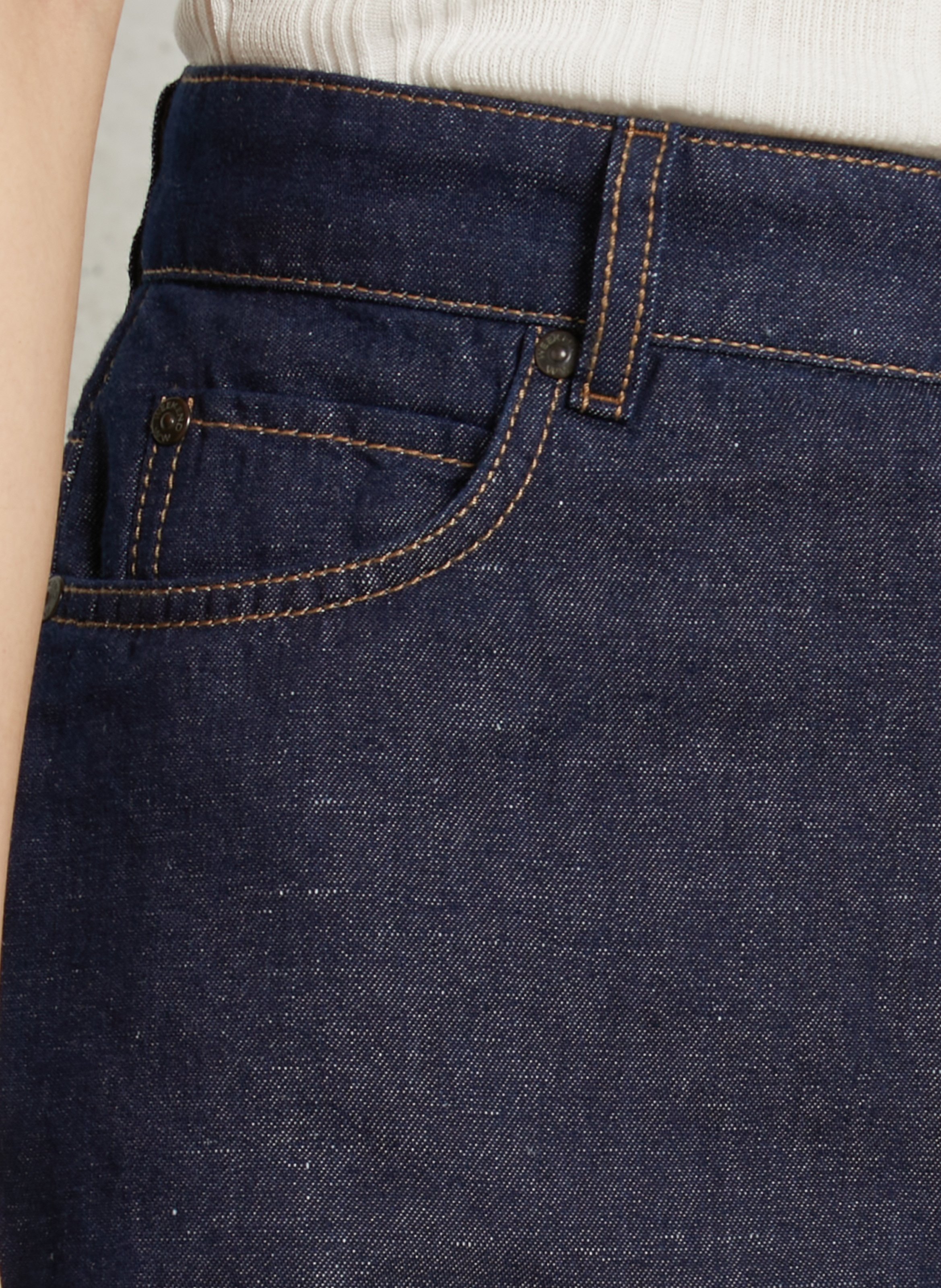 Rechte short - katoen/linnenblend MAX MARA WEEK END Blauw