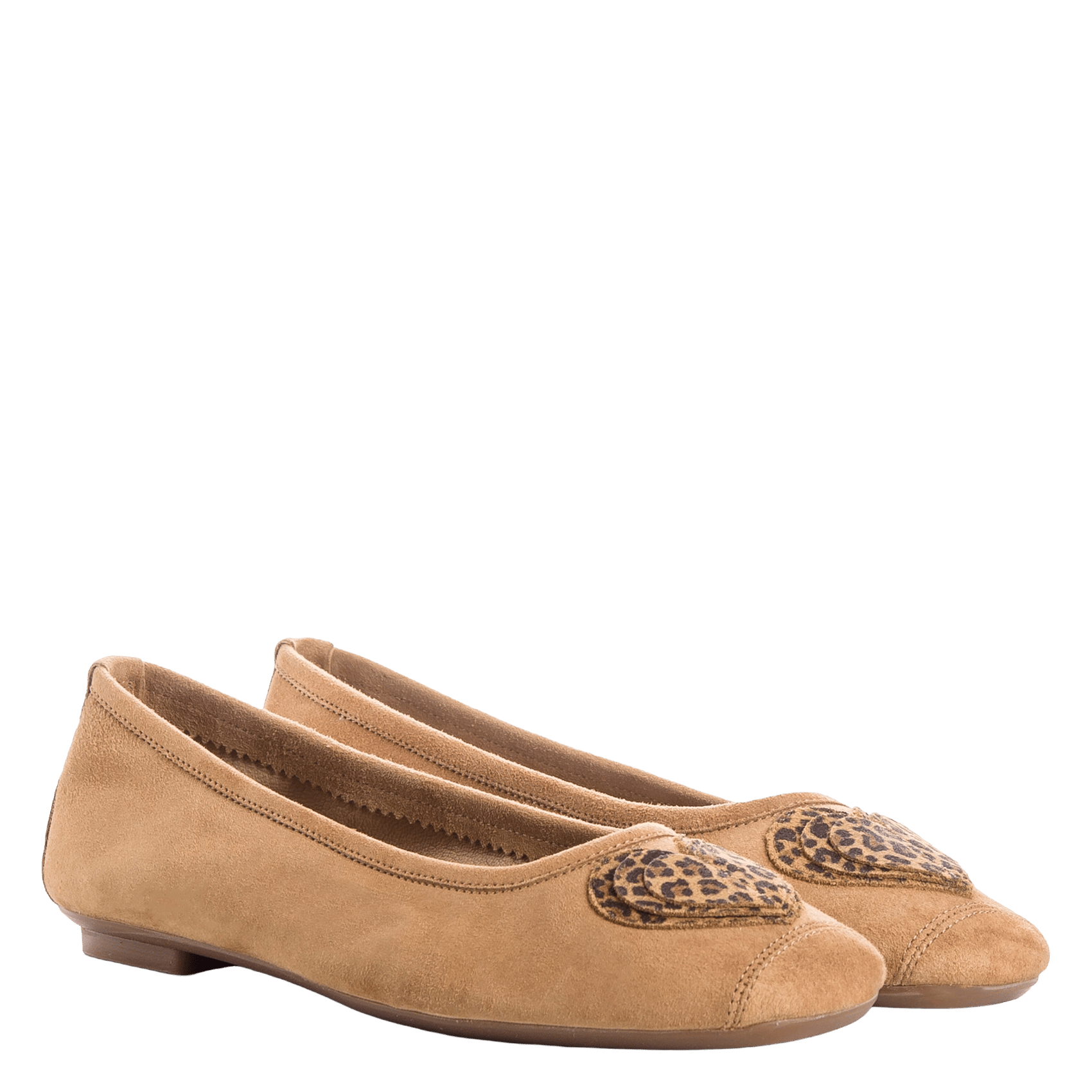 Ballerines en cuir REQINS Marron