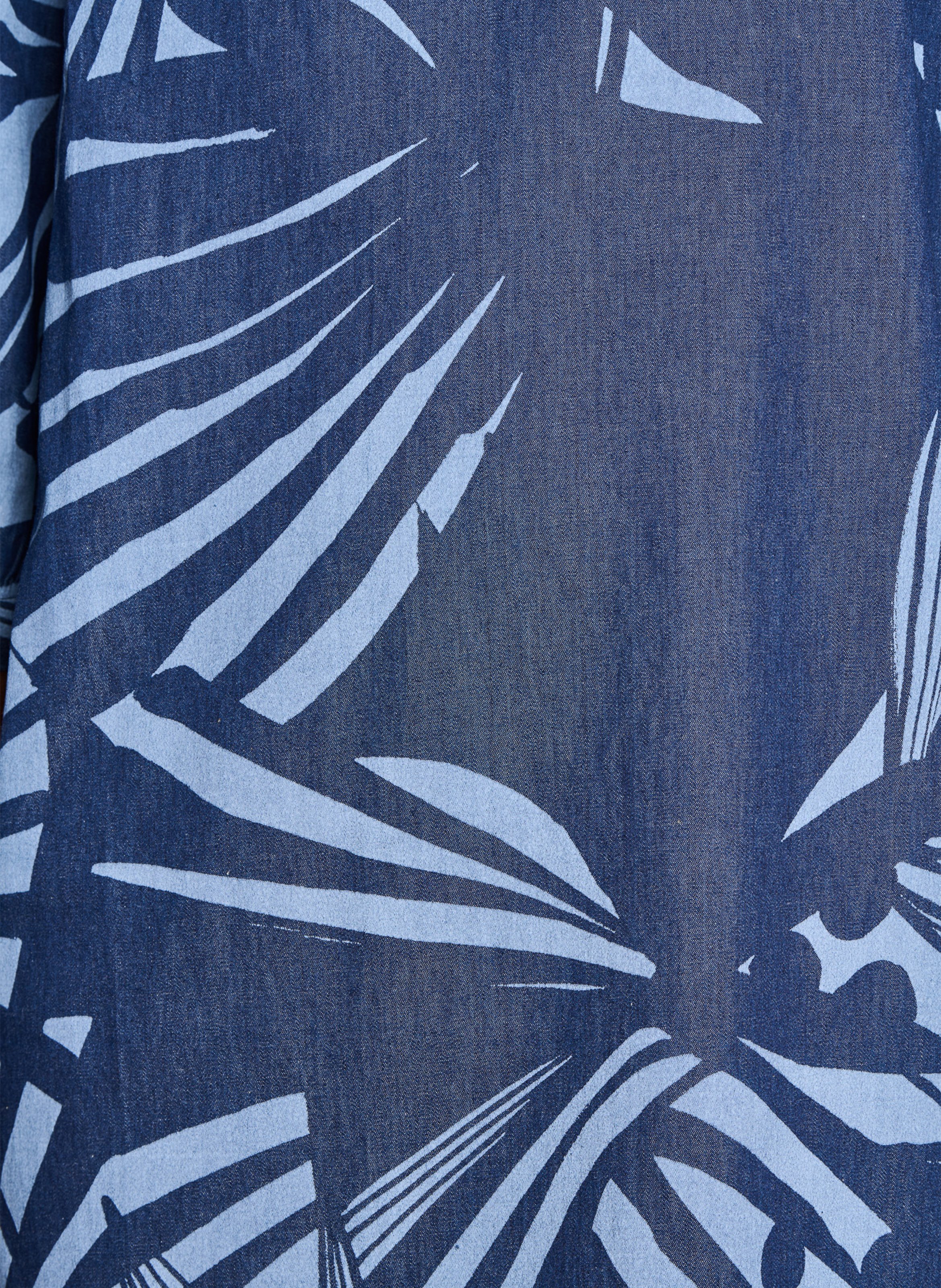 Robe courte col V imprimée LA FEE MARABOUTEE Bleu