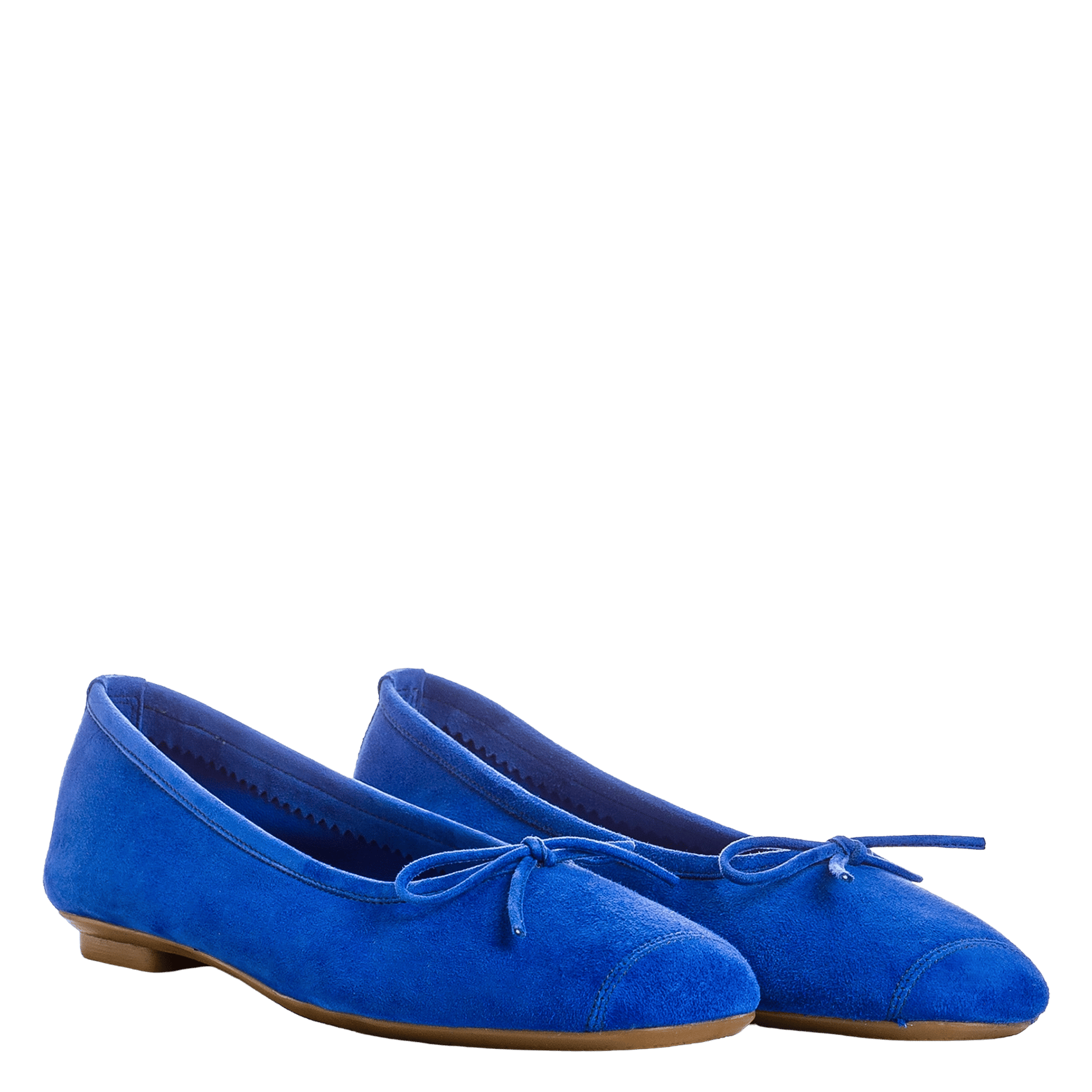 Ballerines en cuir Bleu