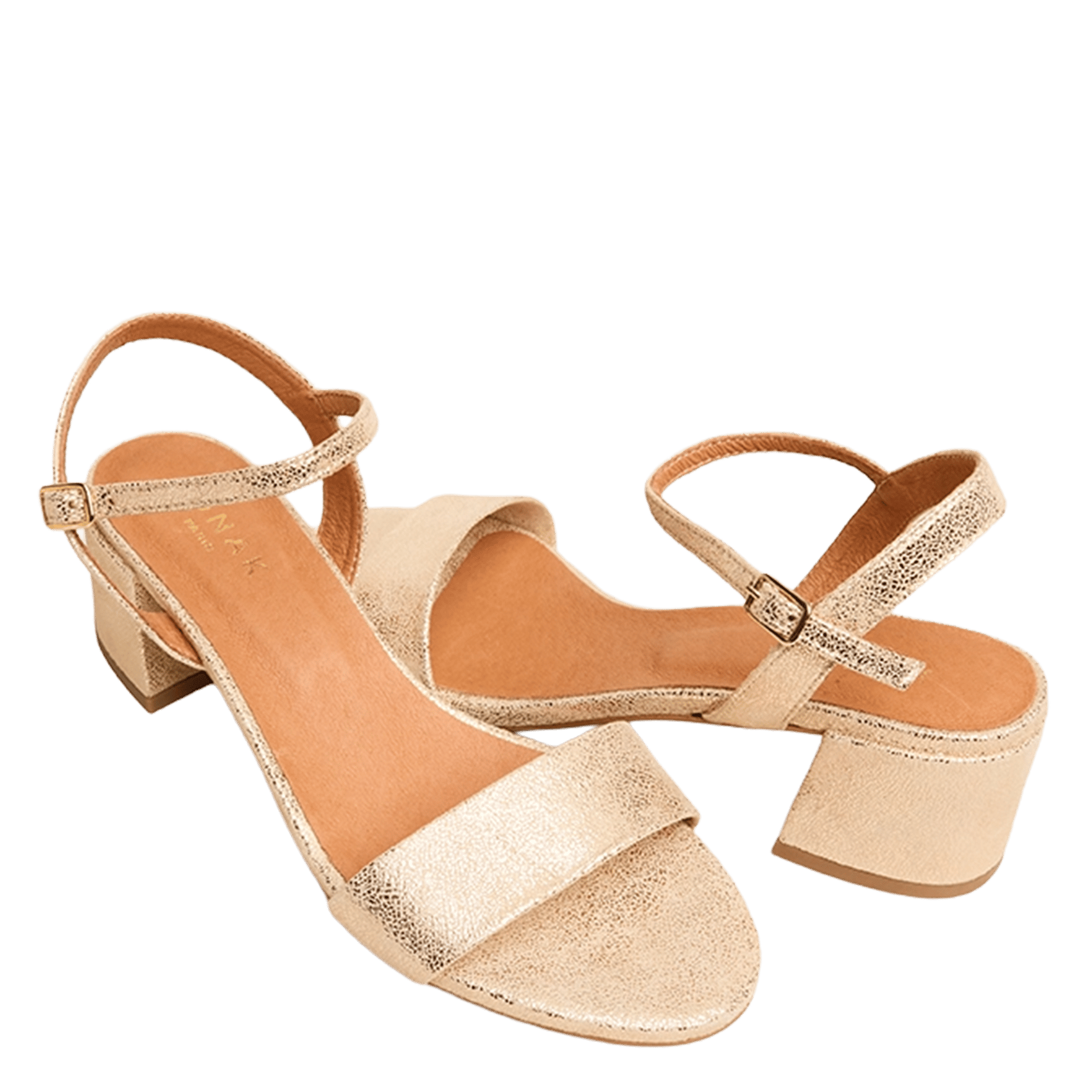 Sandales à talons en cuir JONAK Doré